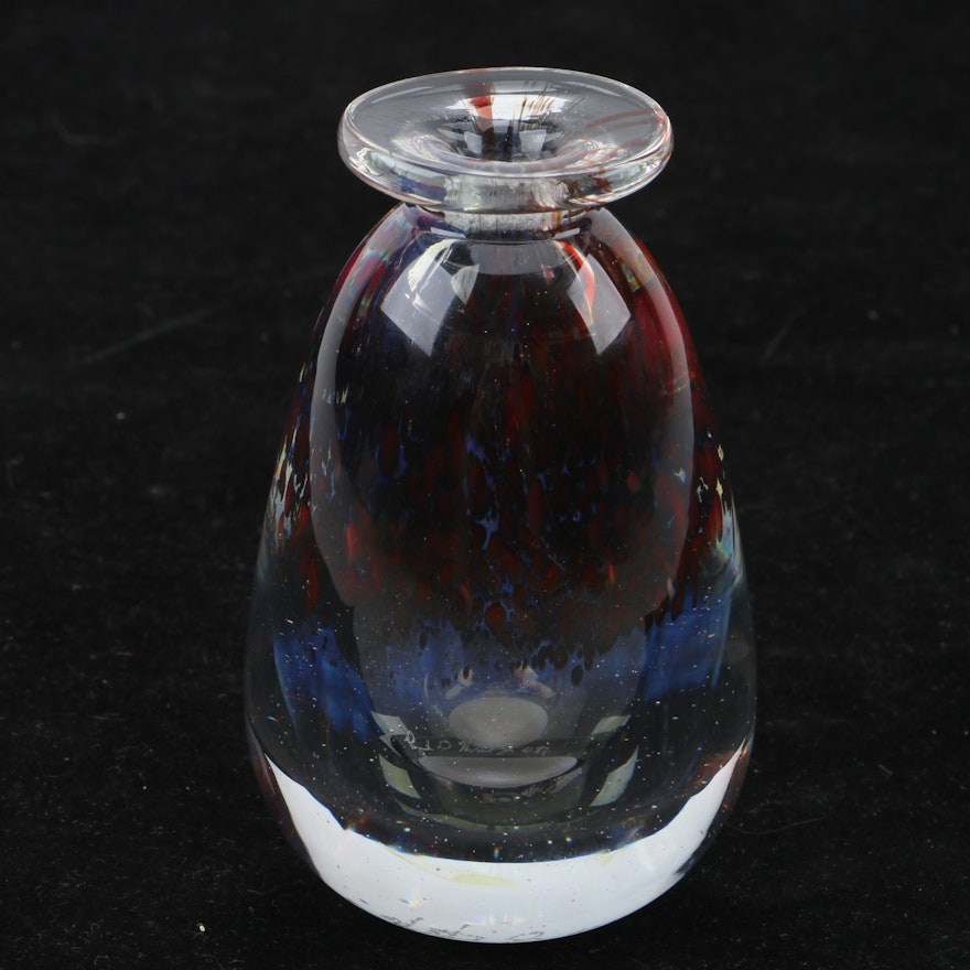 Signed Art Glass Perfume Bottle