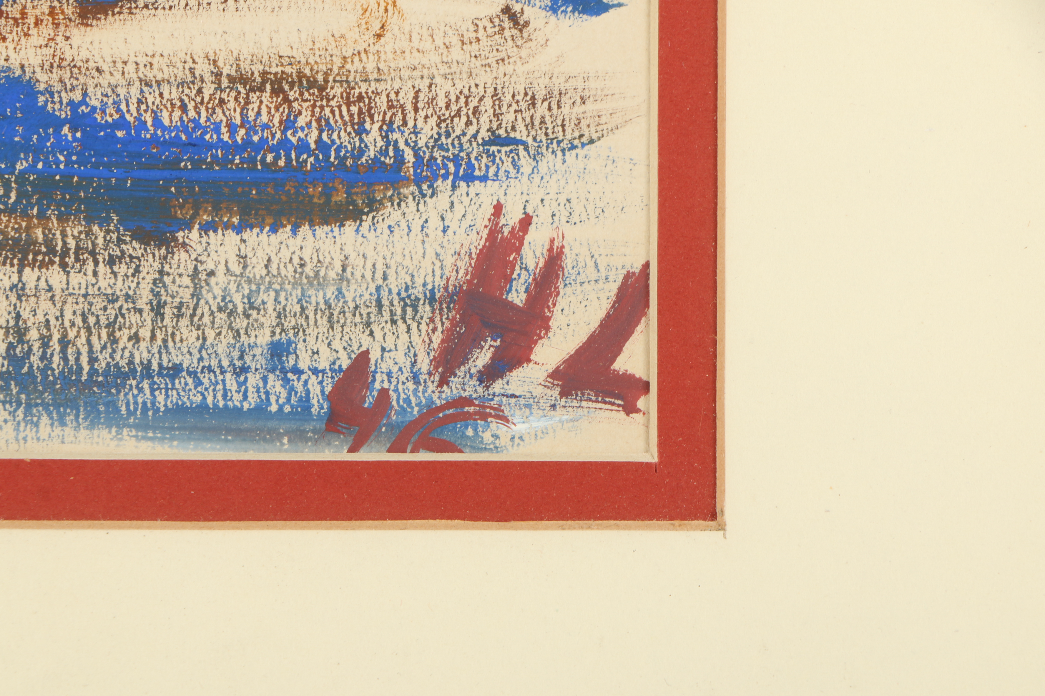 Mid-Century Acrylic Painting on Paper