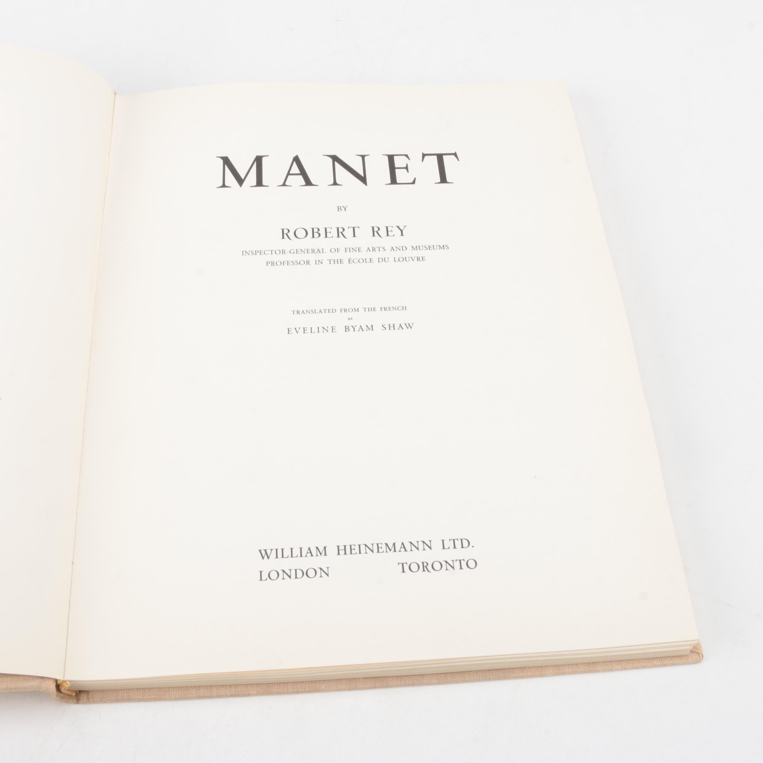 Vintage Books on Art Including 1938 "Manet"