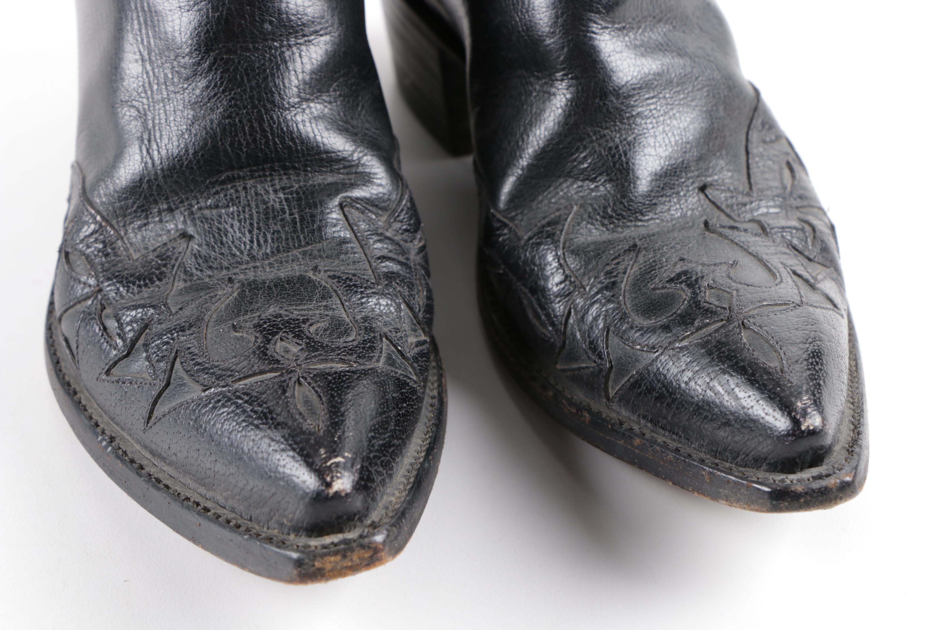 Falconhead Tres Outlaw Boot Company Cowboy Boots with Colored Inlays