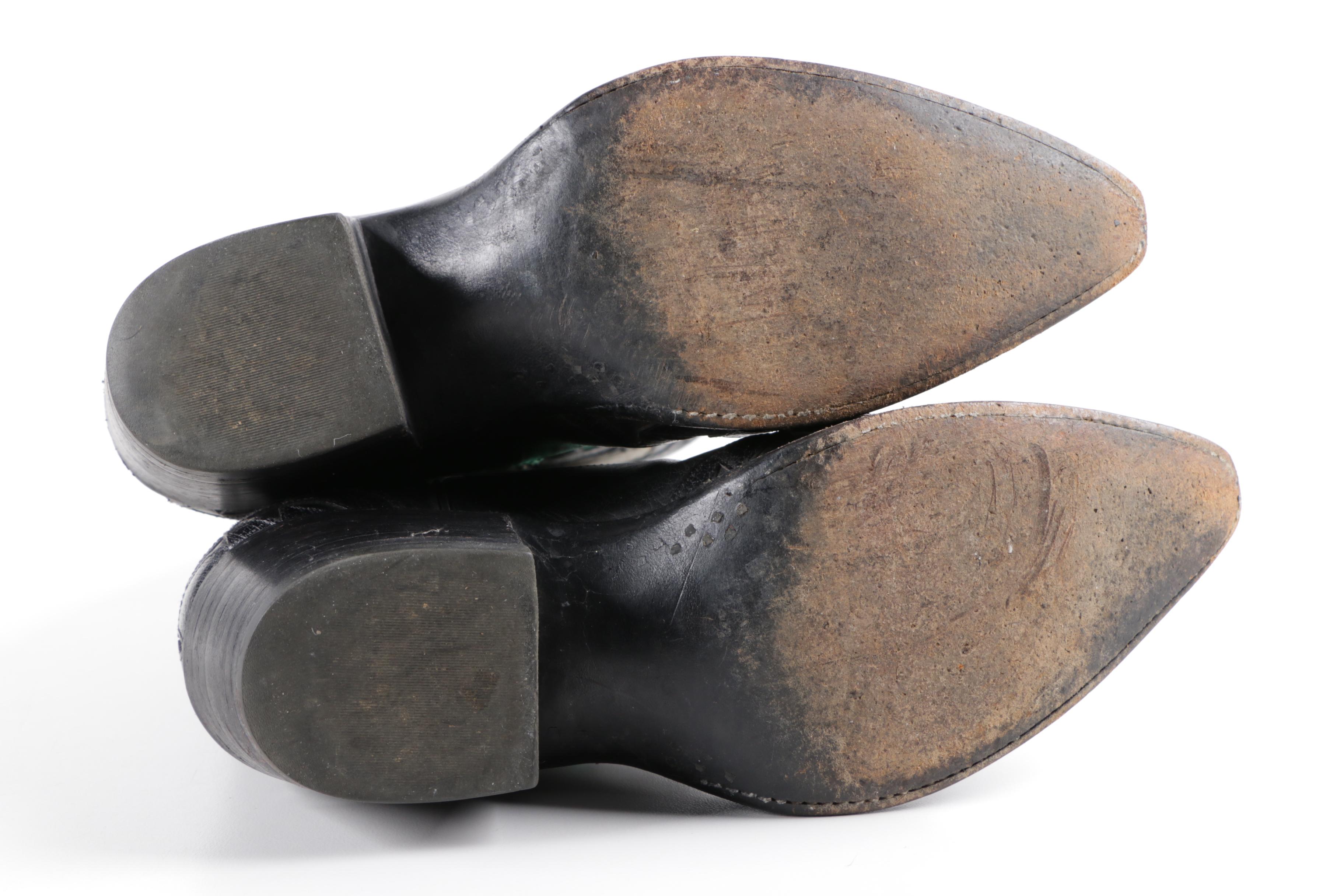 Falconhead Tres Outlaw Boot Company Cowboy Boots with Colored Inlays