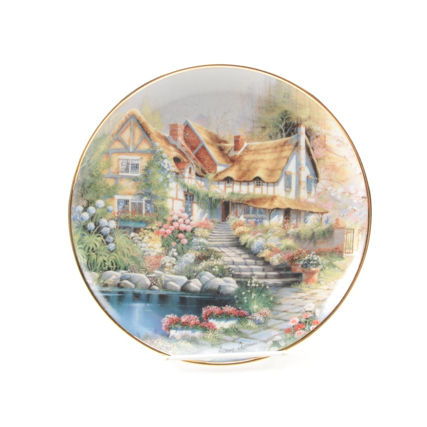 Limited Edition Franklin Mint "Cobblestone Cottage" Collector Plate