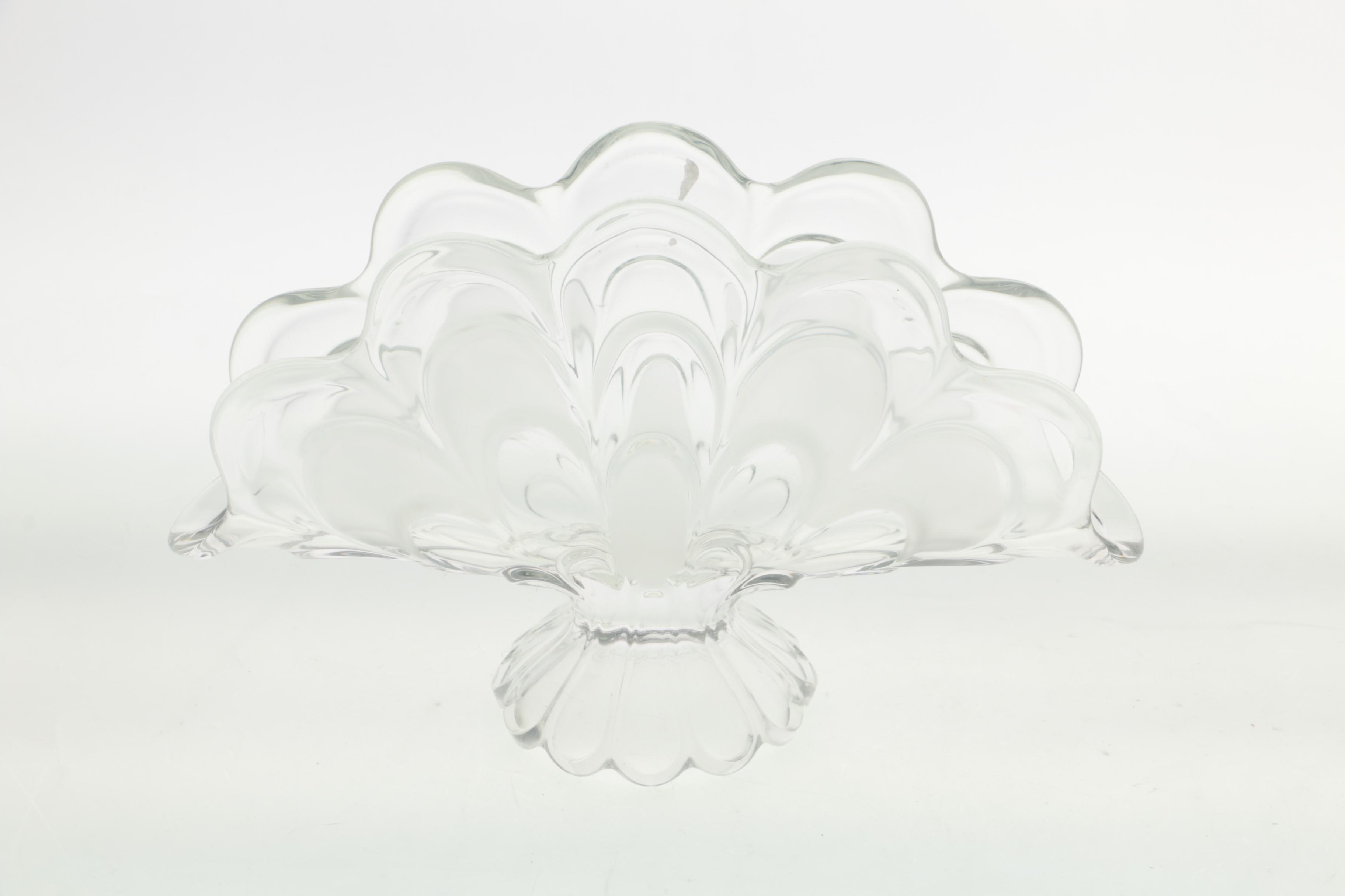 Glass Pedestal Napkin Holder with Cups and Teapot