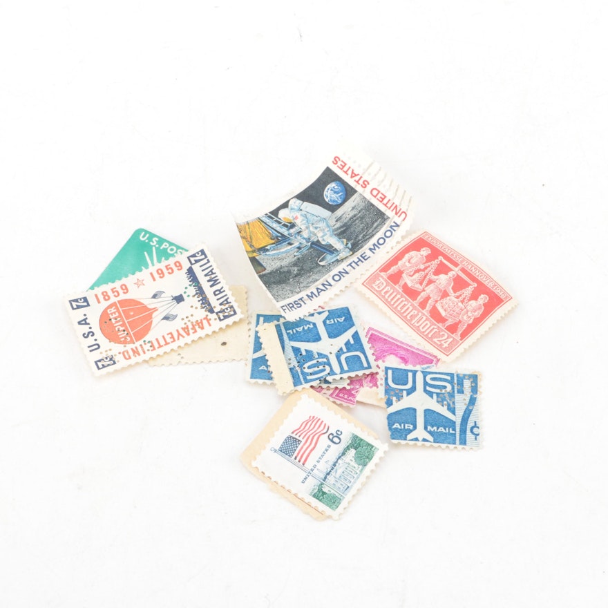 Postage Stamps, including a Mint 1948 German Hannover Stamp