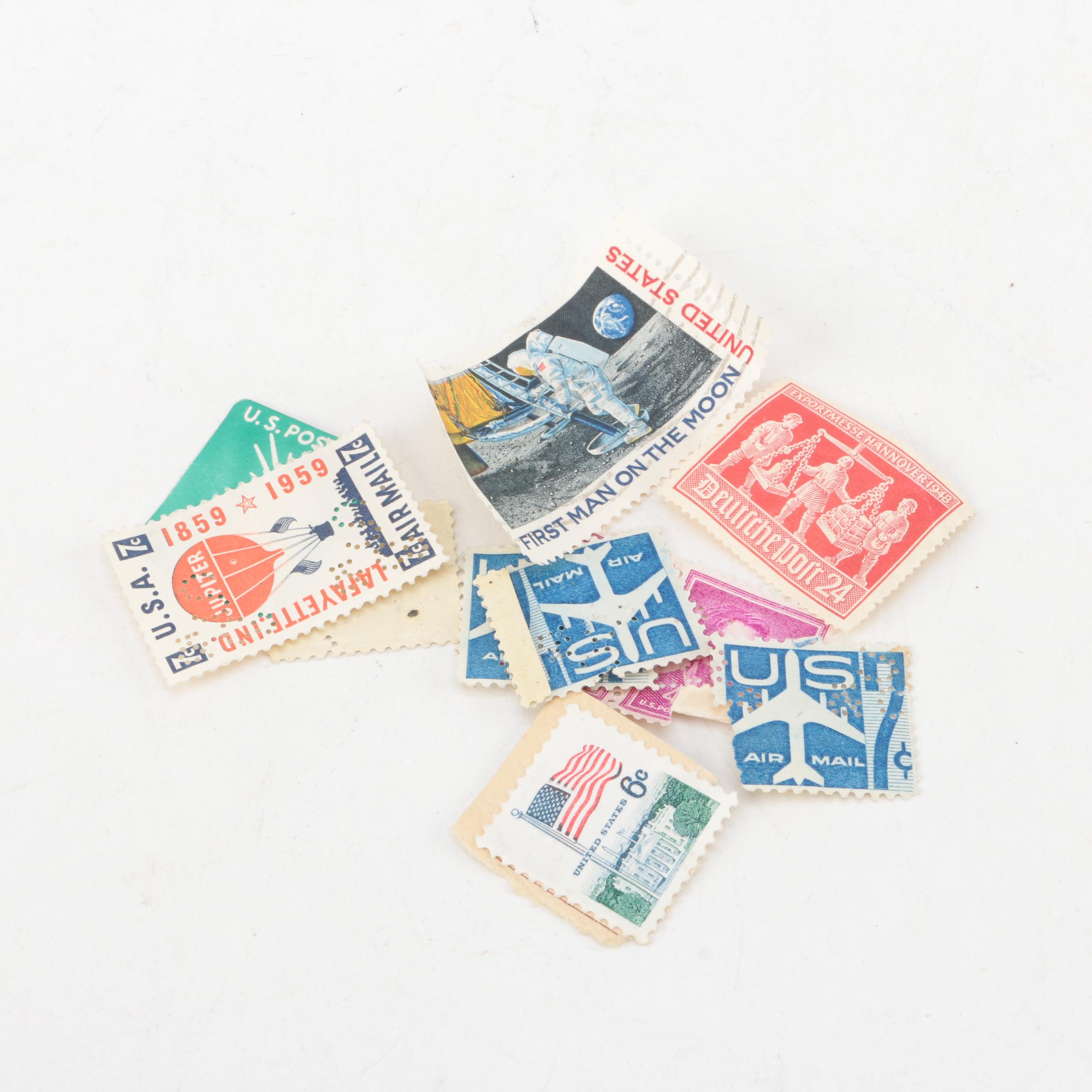 Postage Stamps, including a Mint 1948 German Hannover Stamp