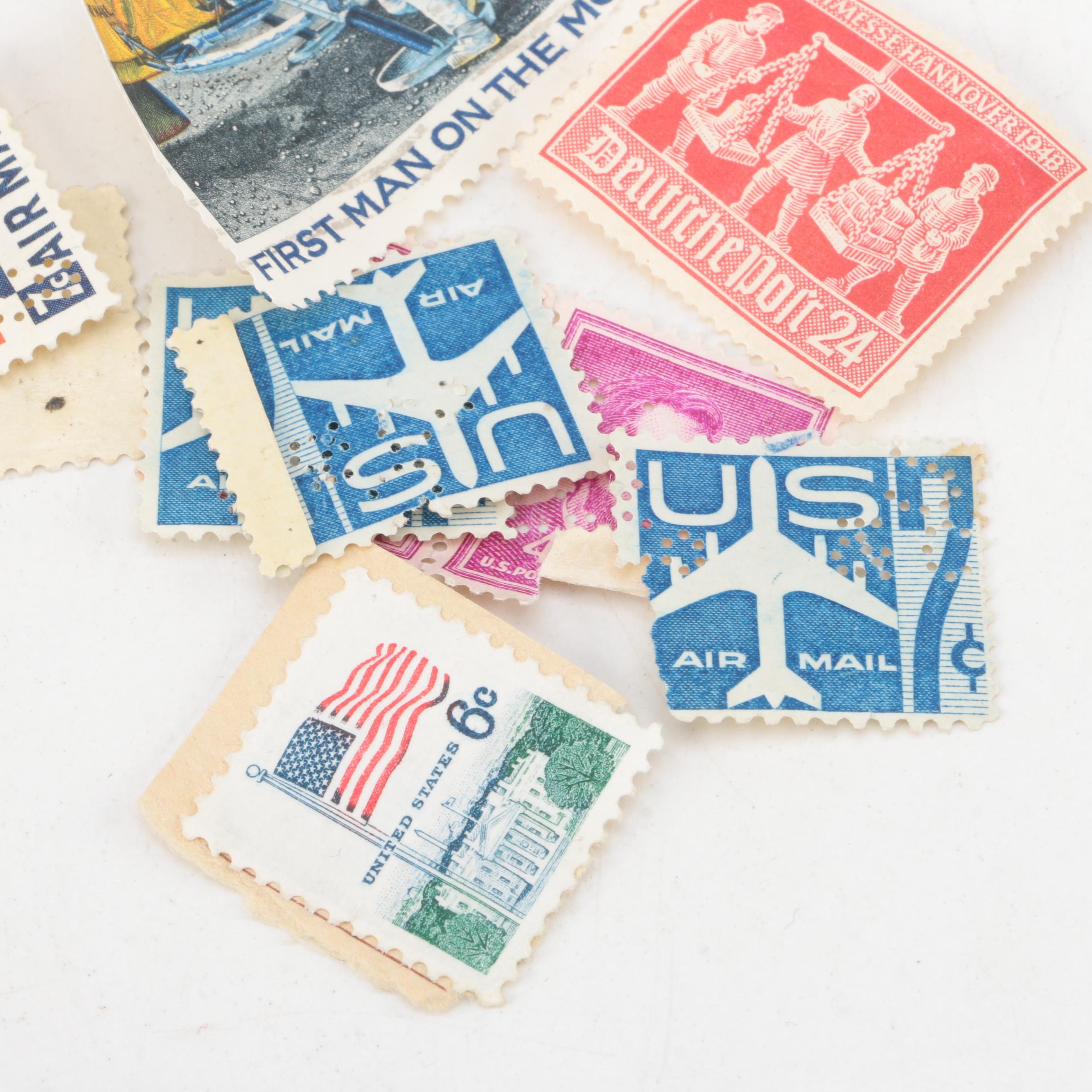 Postage Stamps, including a Mint 1948 German Hannover Stamp