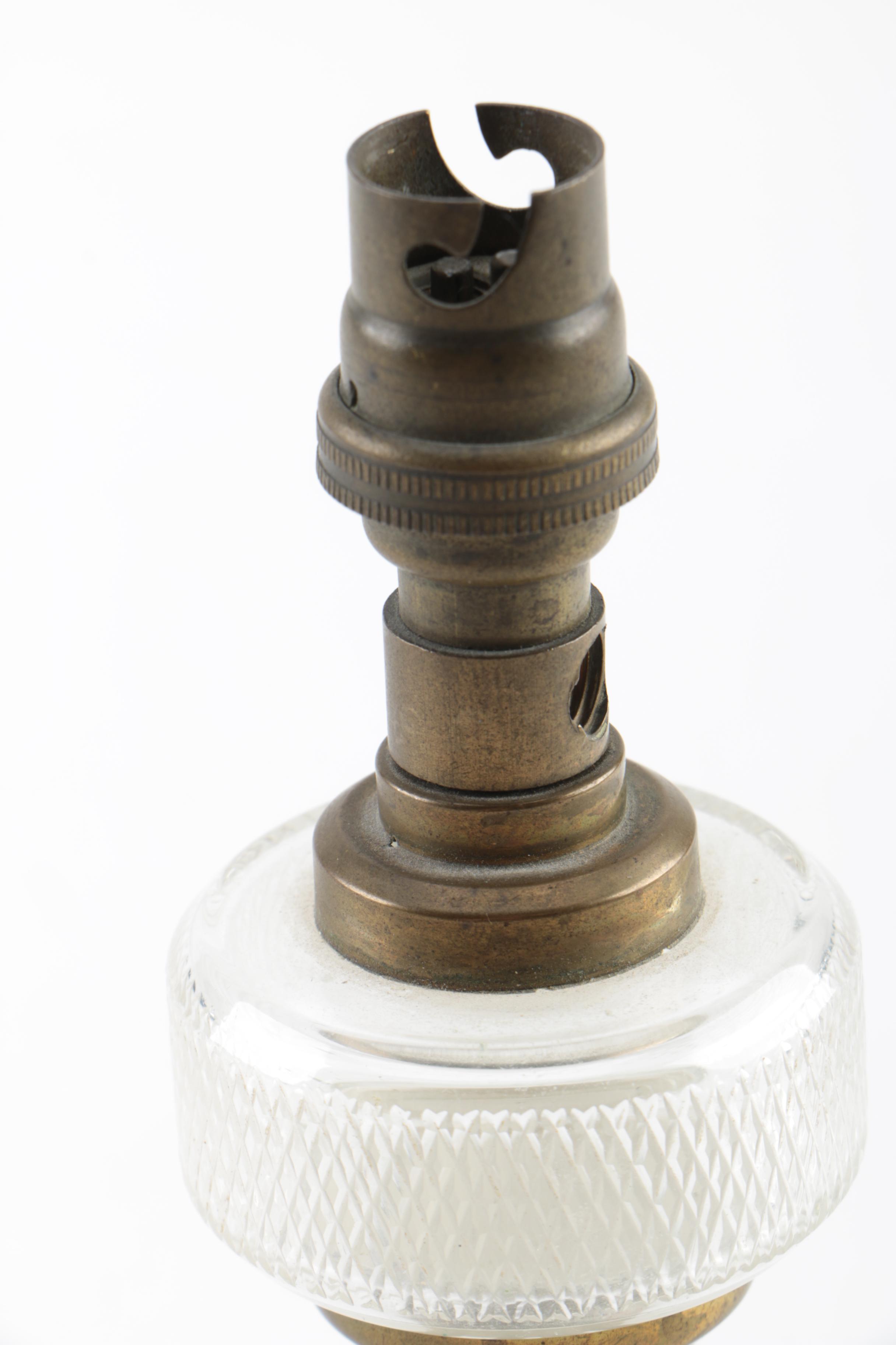 Brass and Glass Lamp Parts