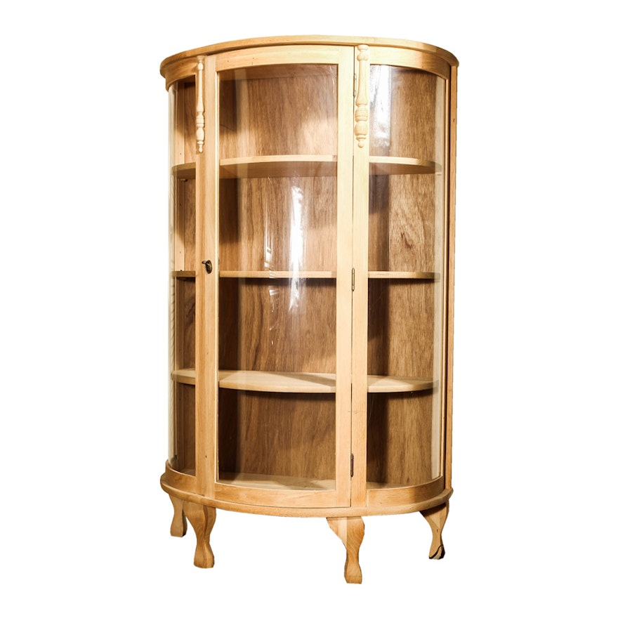 Vintage Oak Curio Cabinet by Dawson Cabinet Company