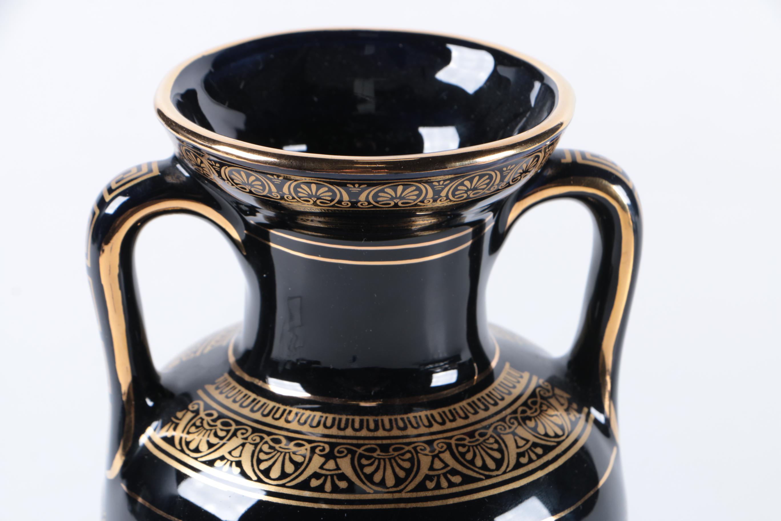 Vintage Signed Handmade Greek Amphora