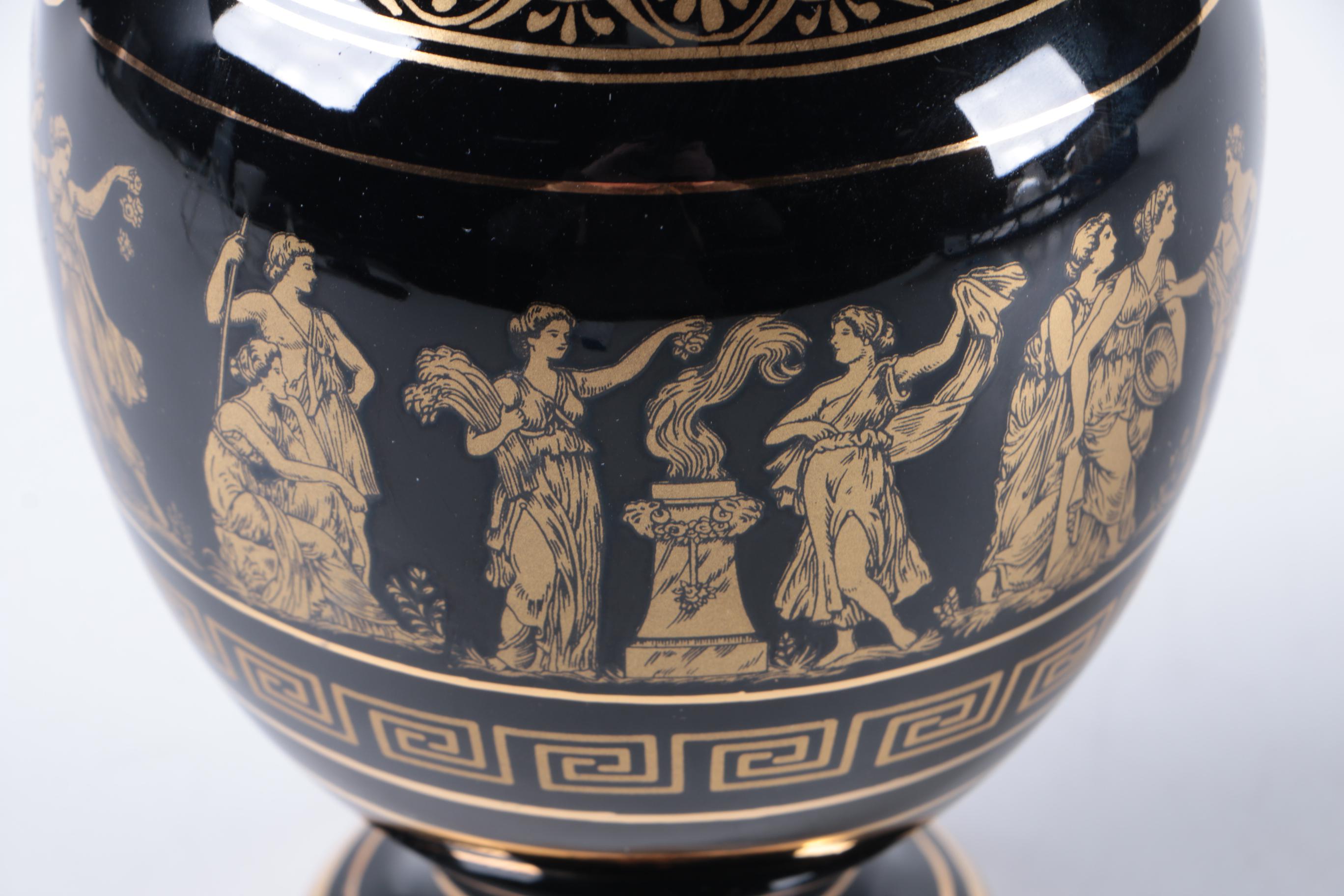 Vintage Signed Handmade Greek Amphora