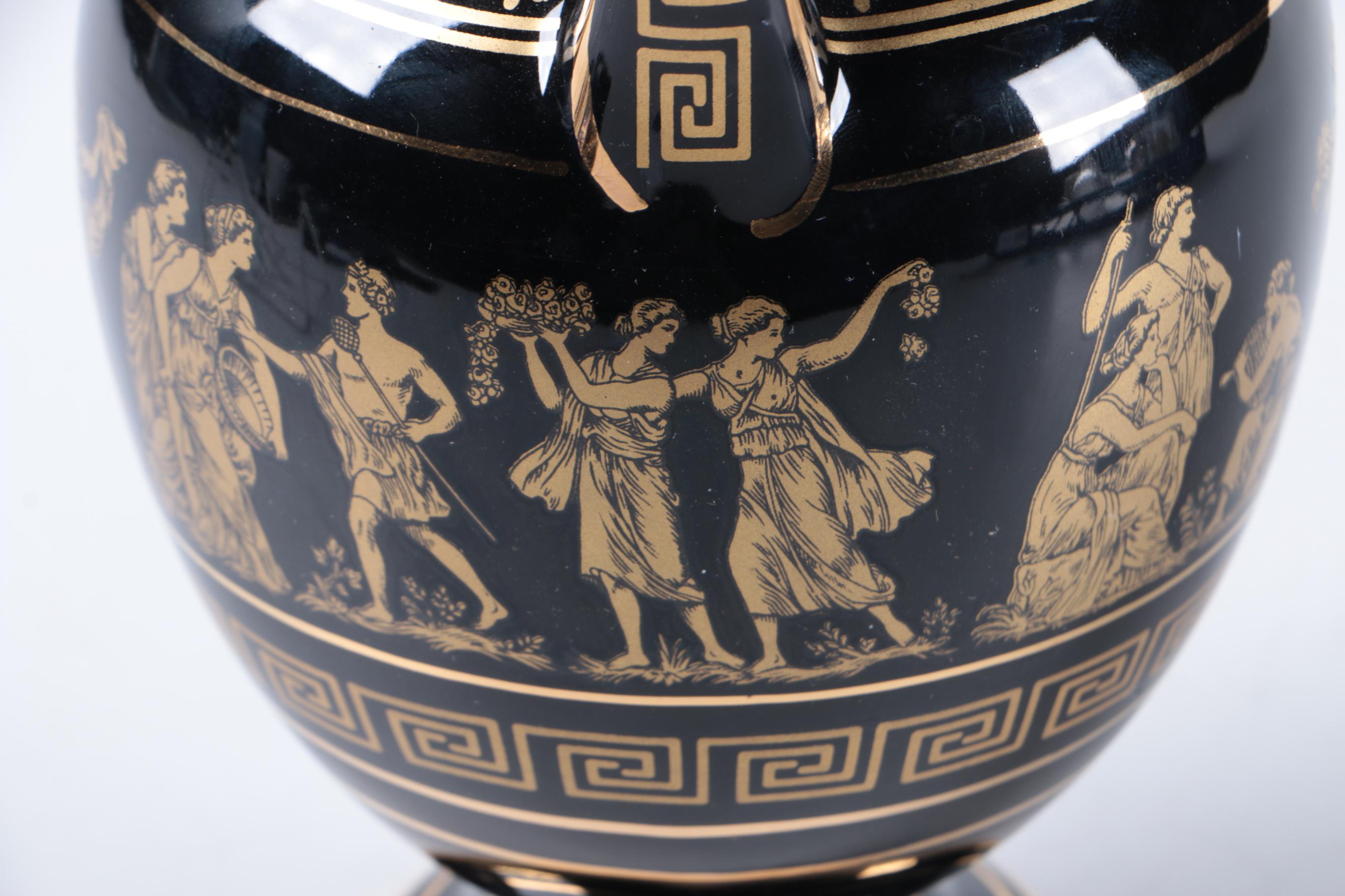 Vintage Signed Handmade Greek Amphora