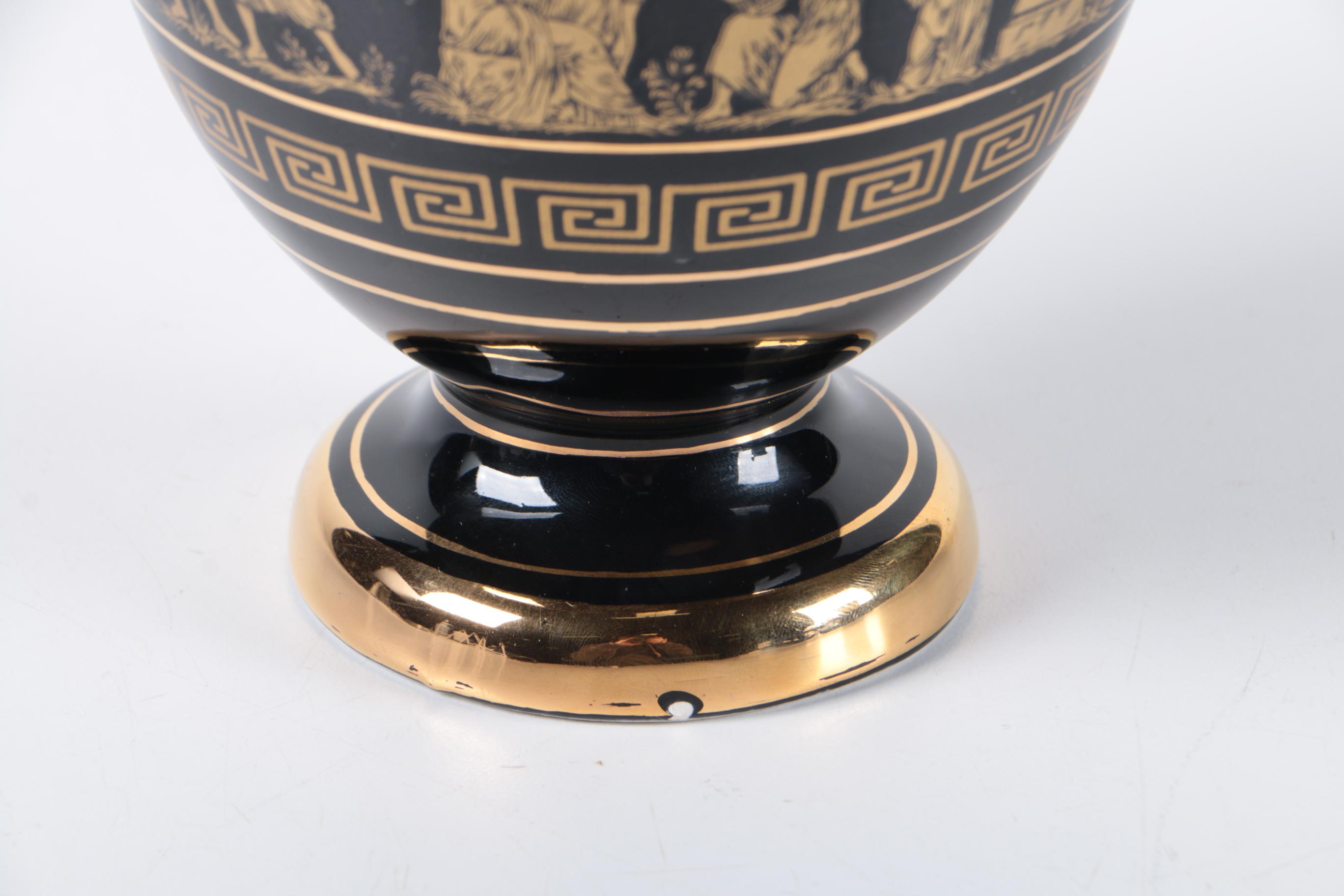 Vintage Signed Handmade Greek Amphora