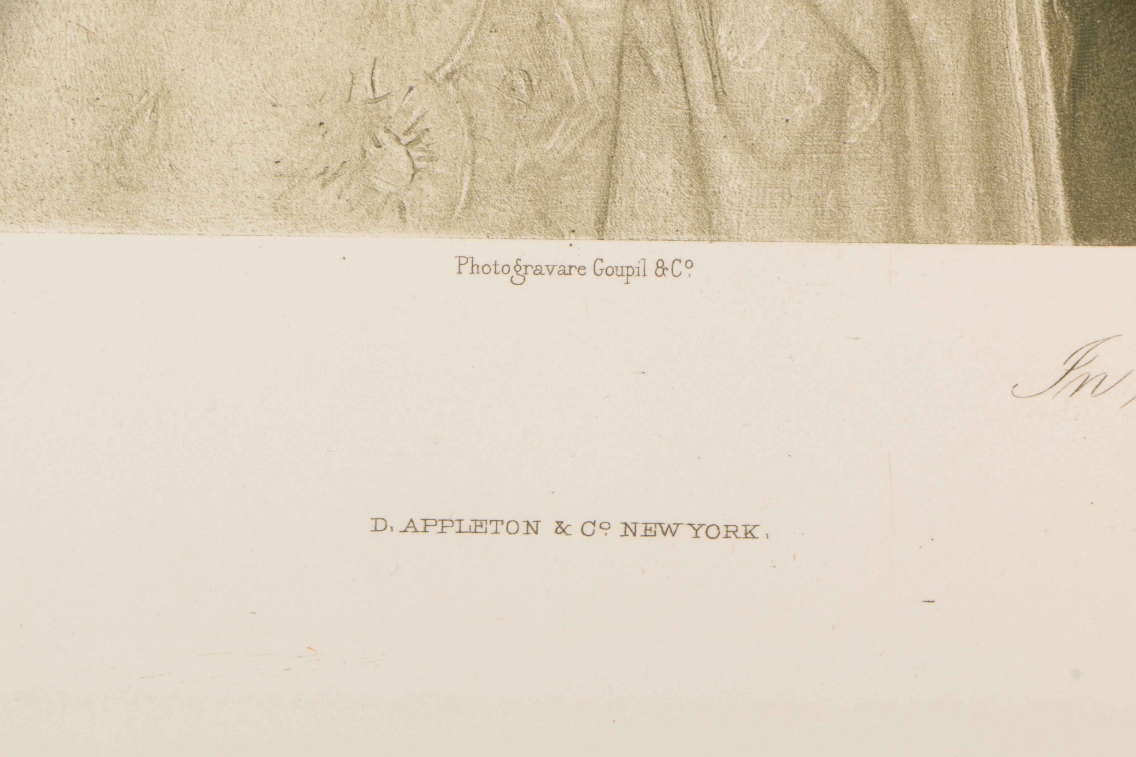 Late 19th Century Engraving After Auguste Toulmouche "In The Springtime"