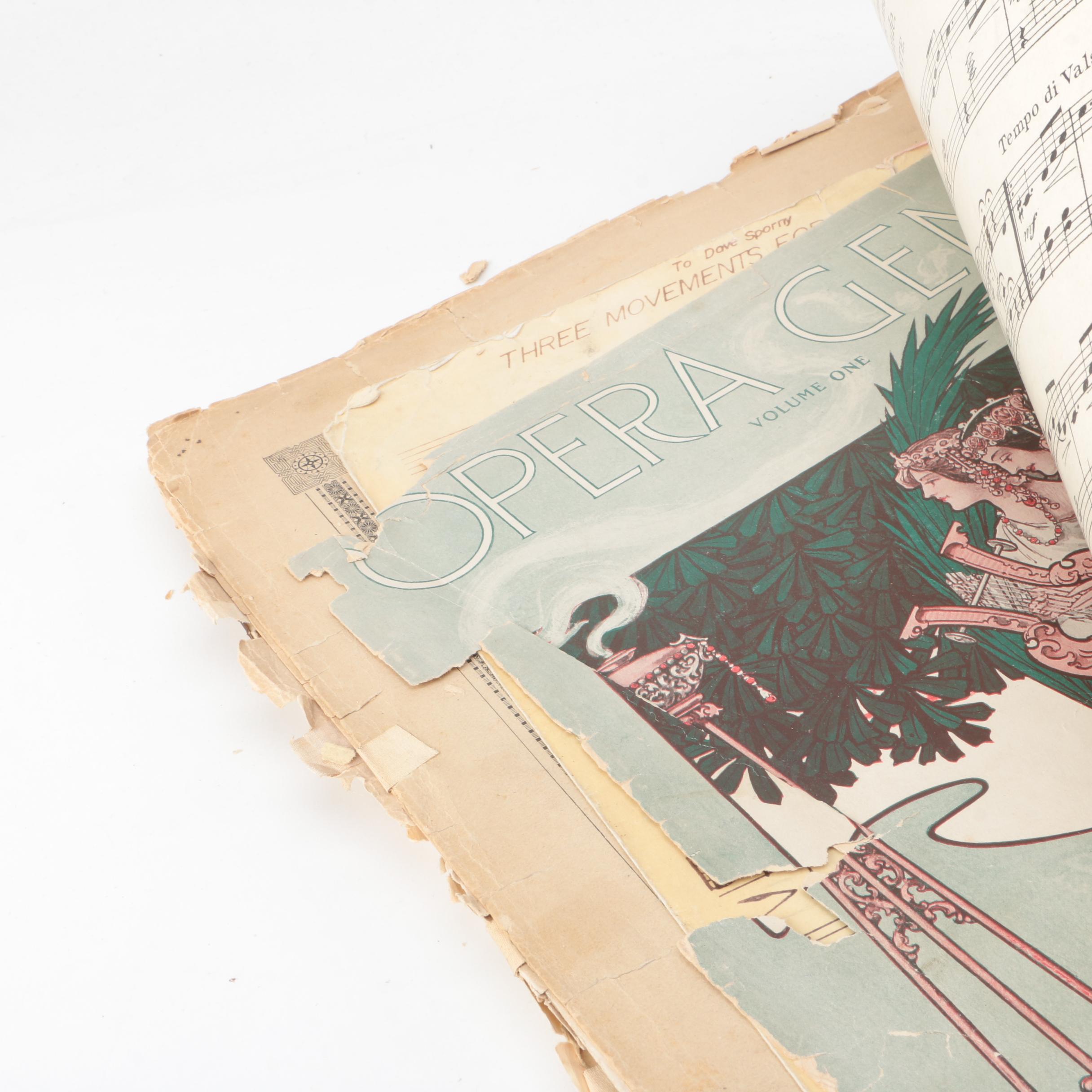 Collection of Vintage Sheet Music Including "Floyd Tillman and Lew Childre"