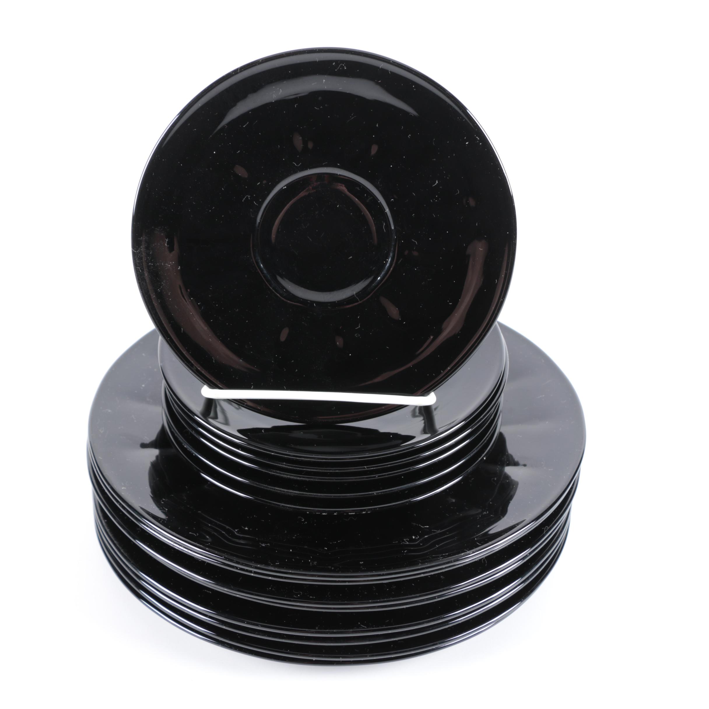 Vintage Black Amethyst Glass Tableware