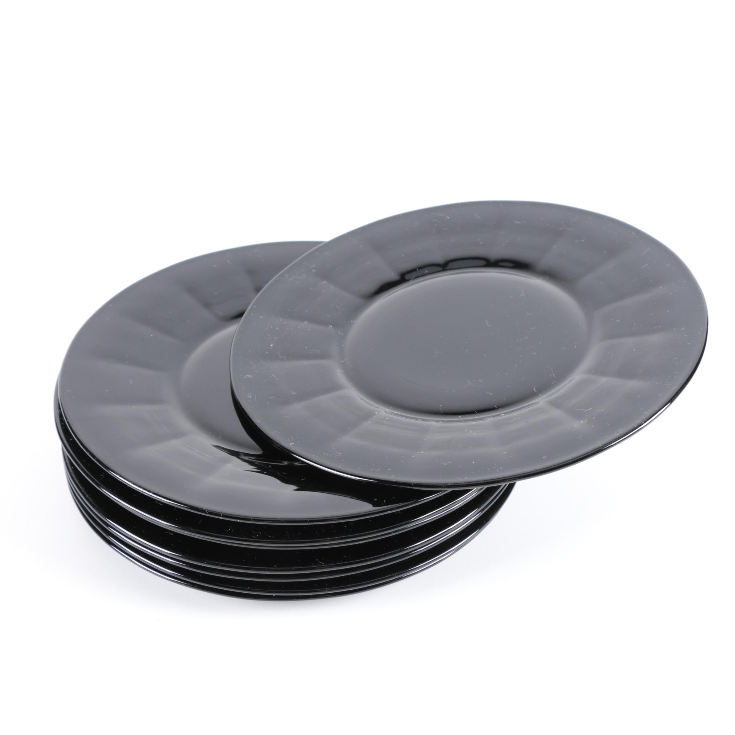 Vintage Black Amethyst Glass Tableware