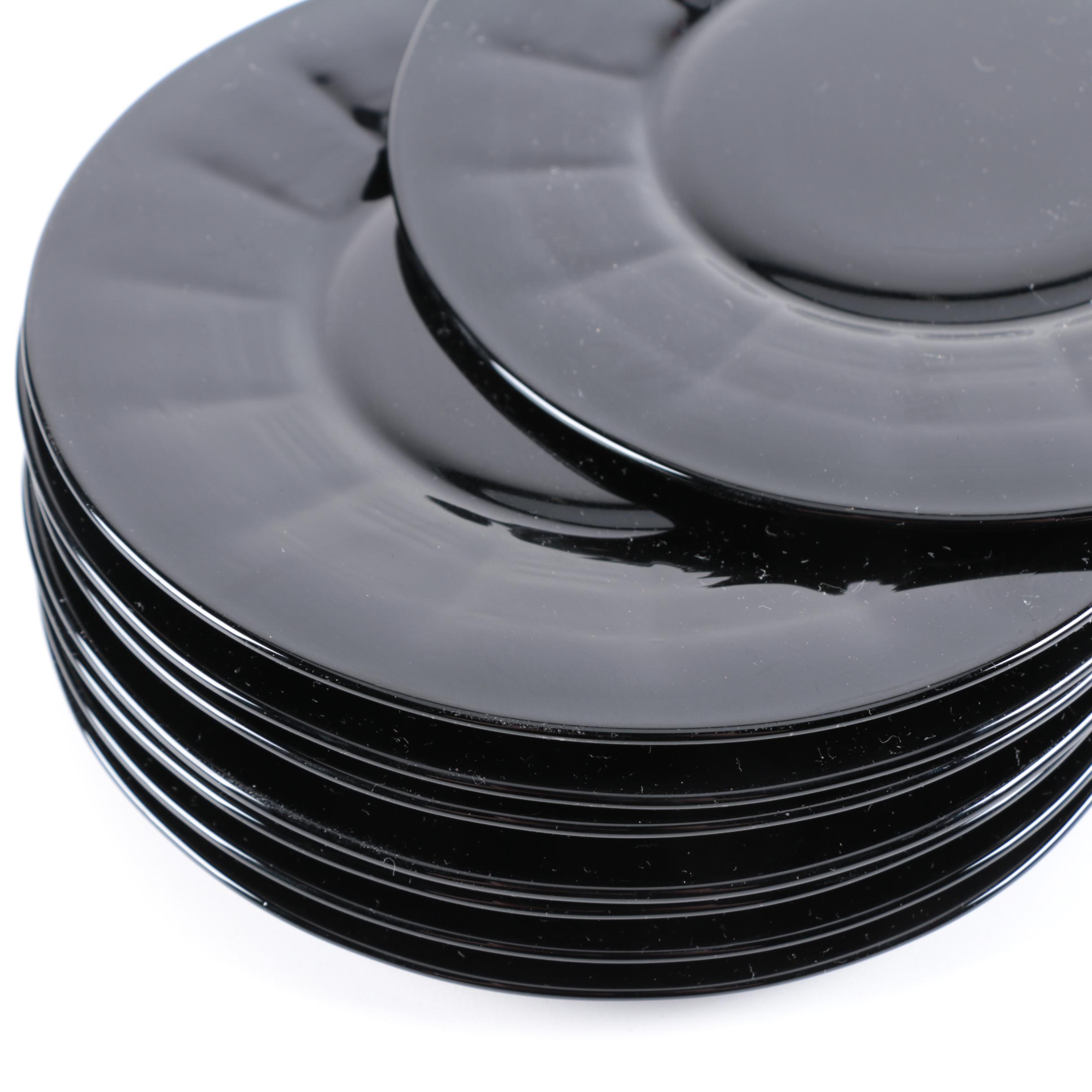 Vintage Black Amethyst Glass Tableware