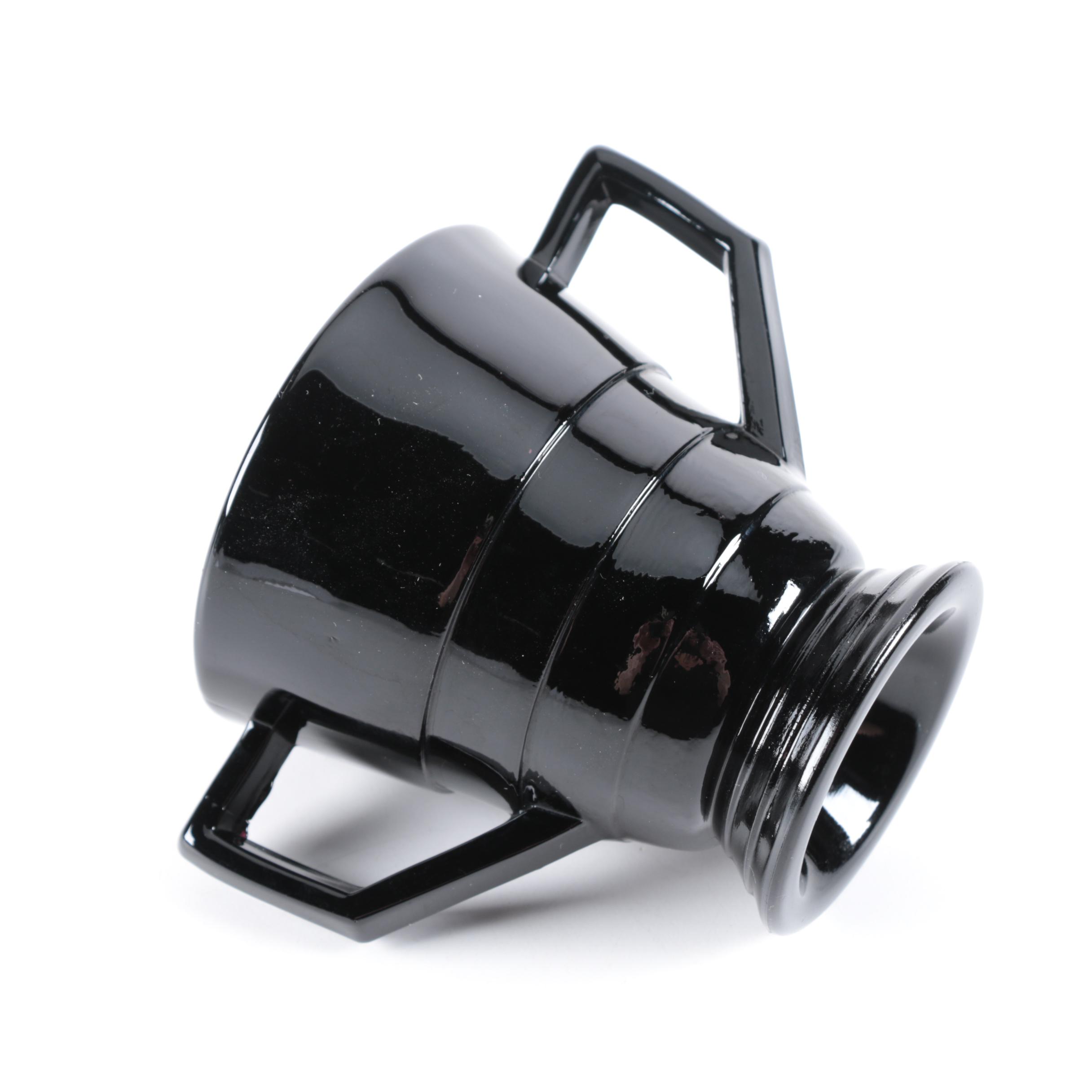 Vintage Black Amethyst Glass Tableware