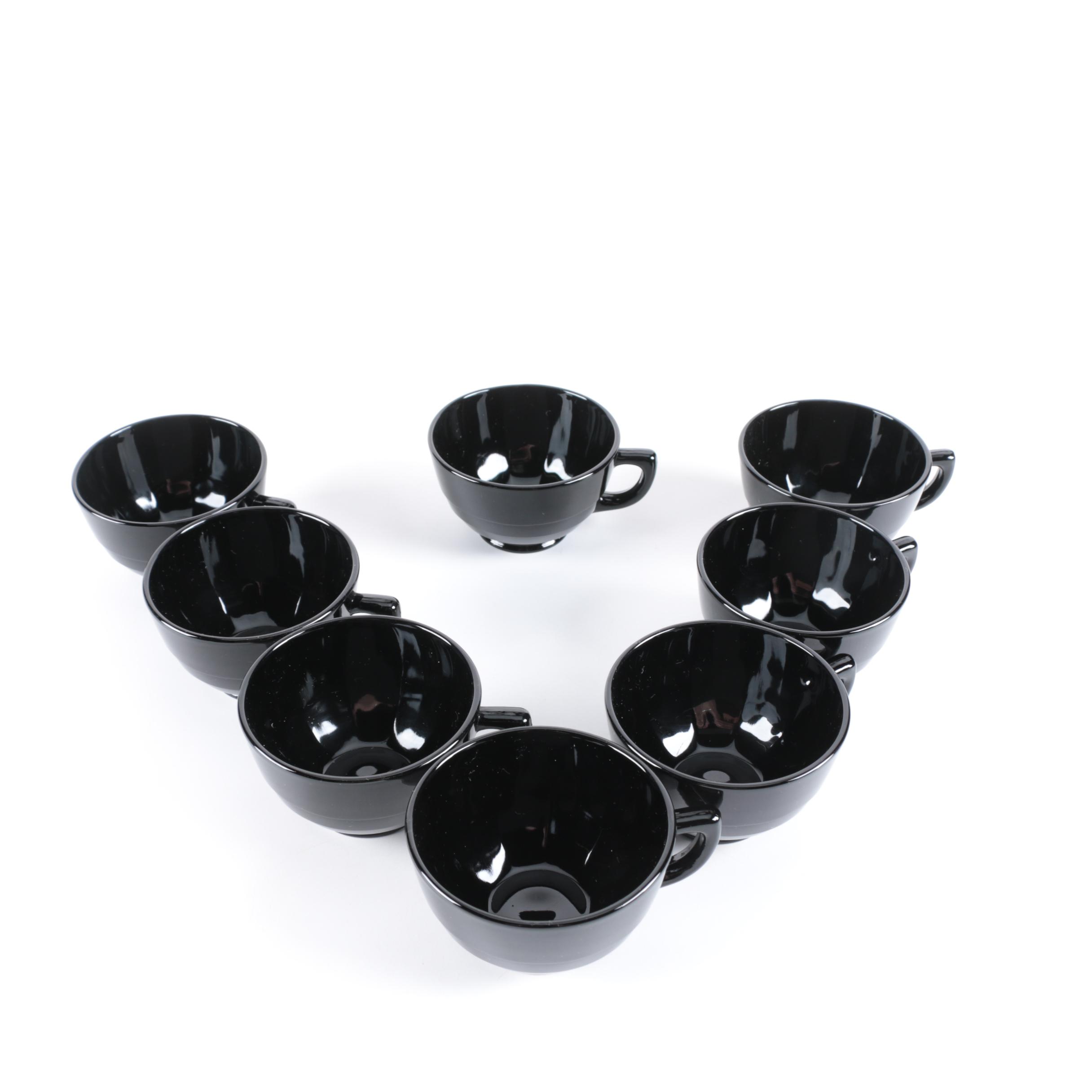 Vintage Black Amethyst Glass Tableware
