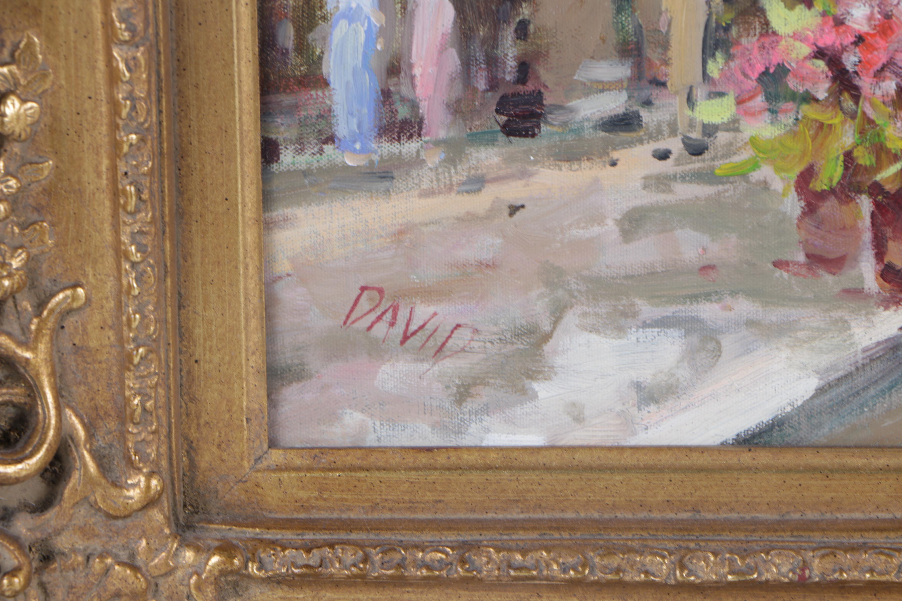 David Oil Painting of Street Scene