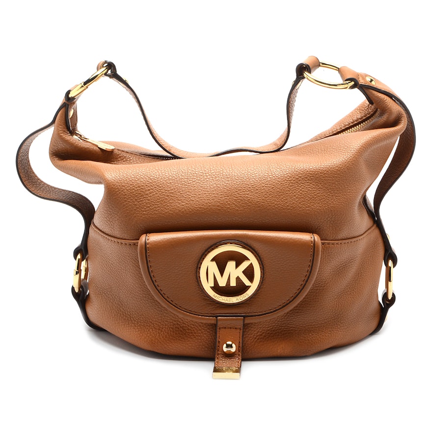 MICHAEL Michael Kors Tan Leather Hobo Handbag