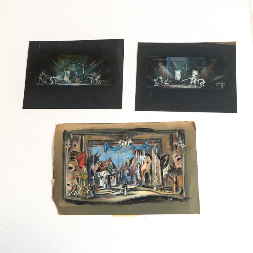 Vintage Gouache Set Designs