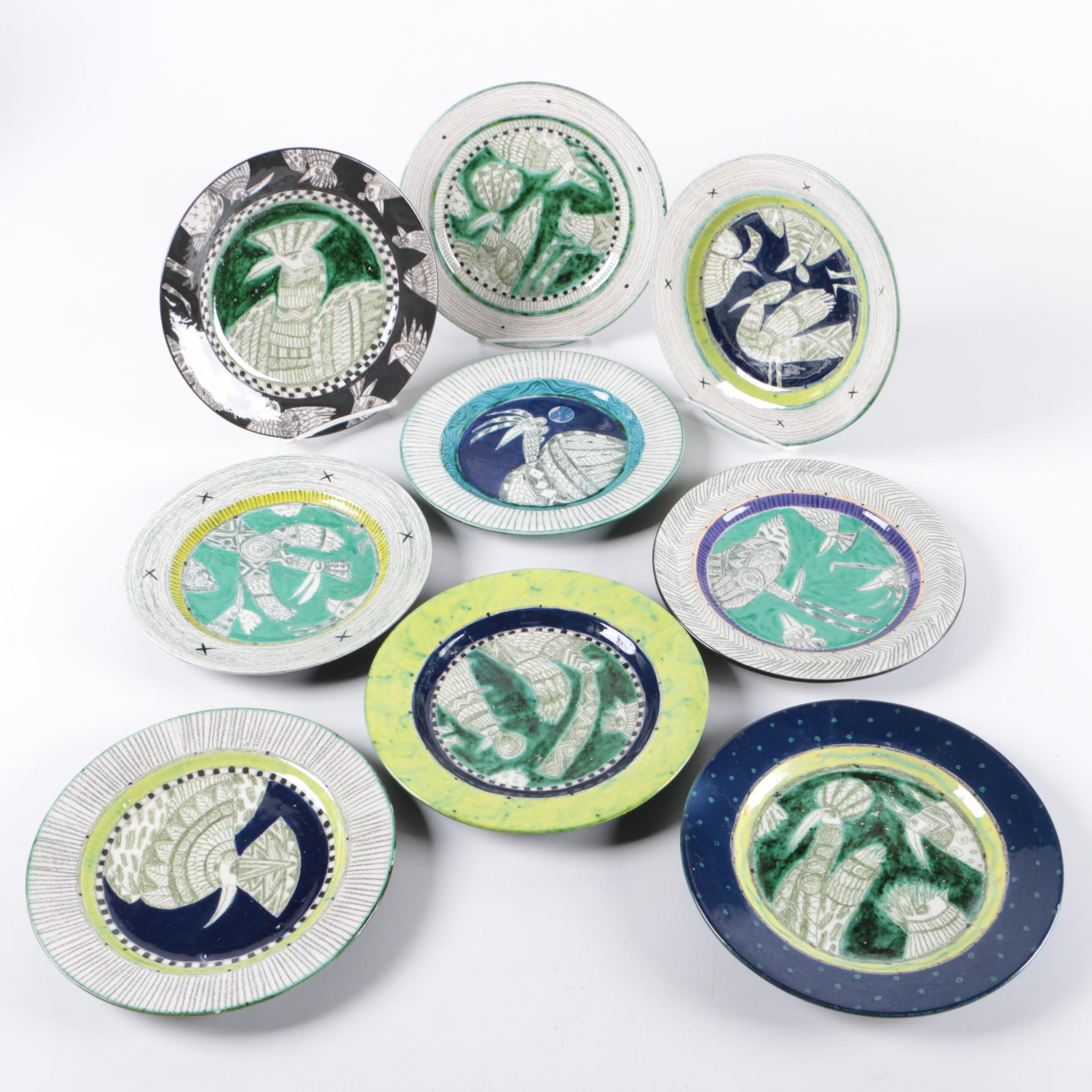 Linda Hojem Ceramic Art Plates