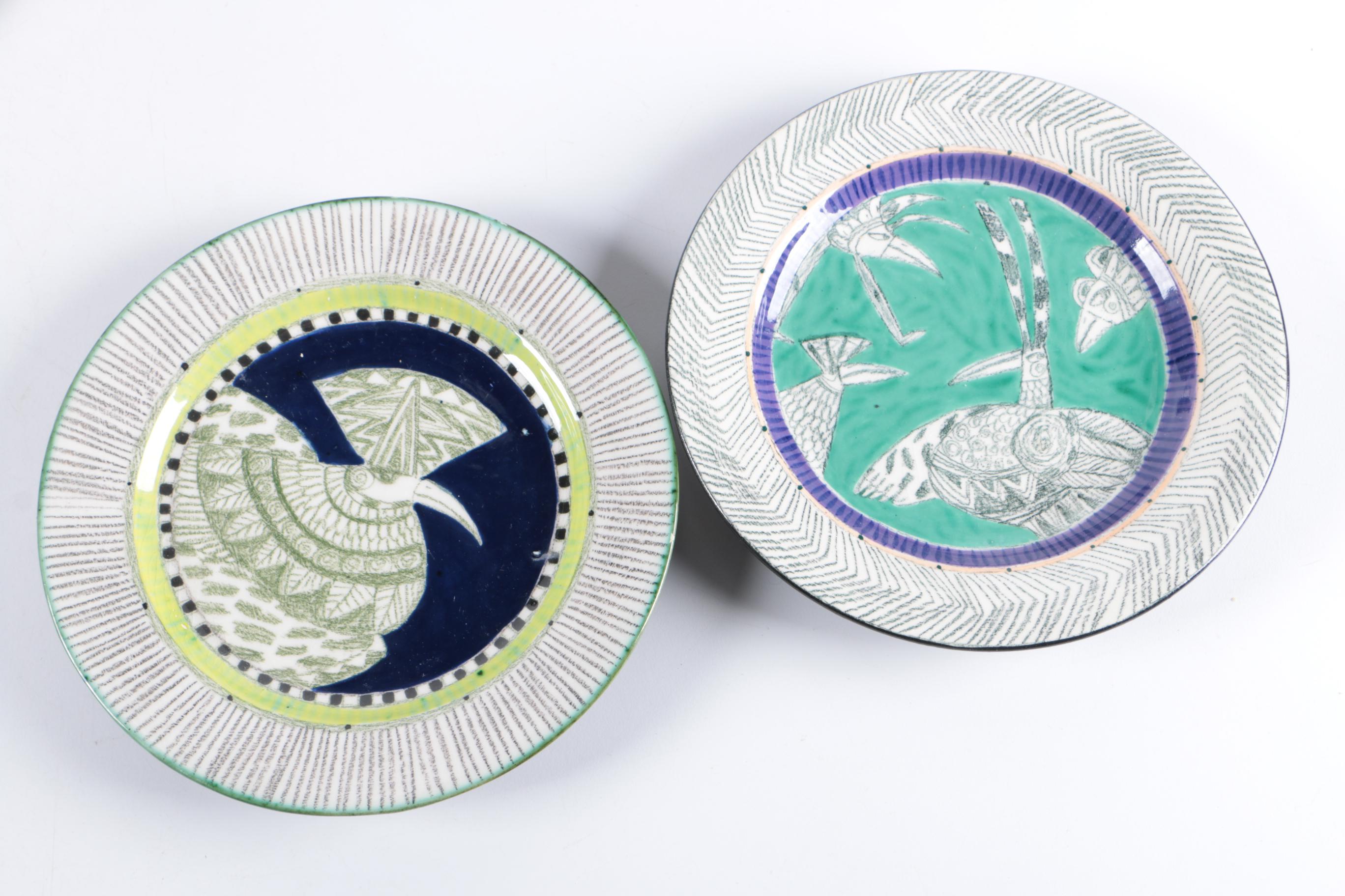 Linda Hojem Ceramic Art Plates
