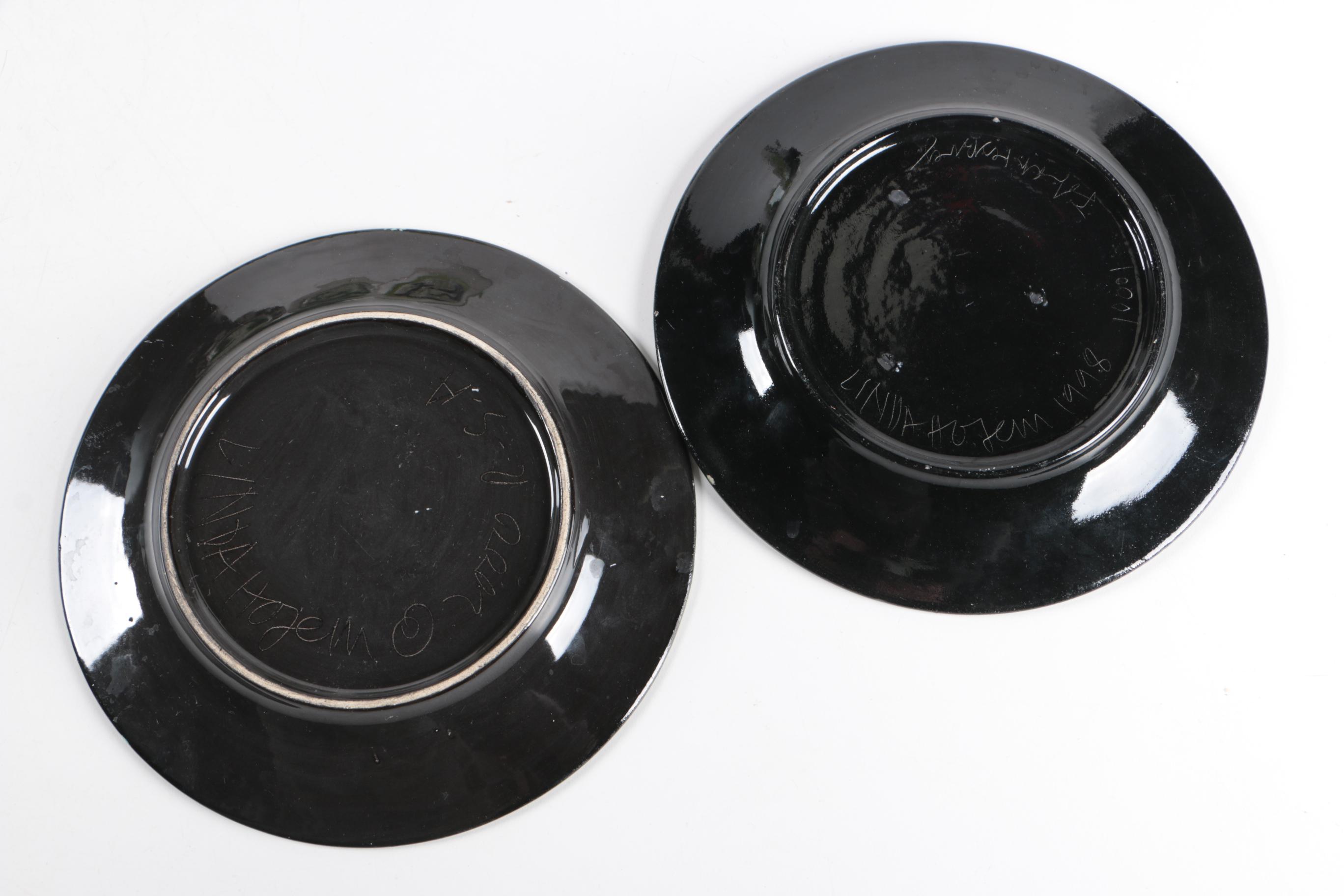 Linda Hojem Ceramic Art Plates