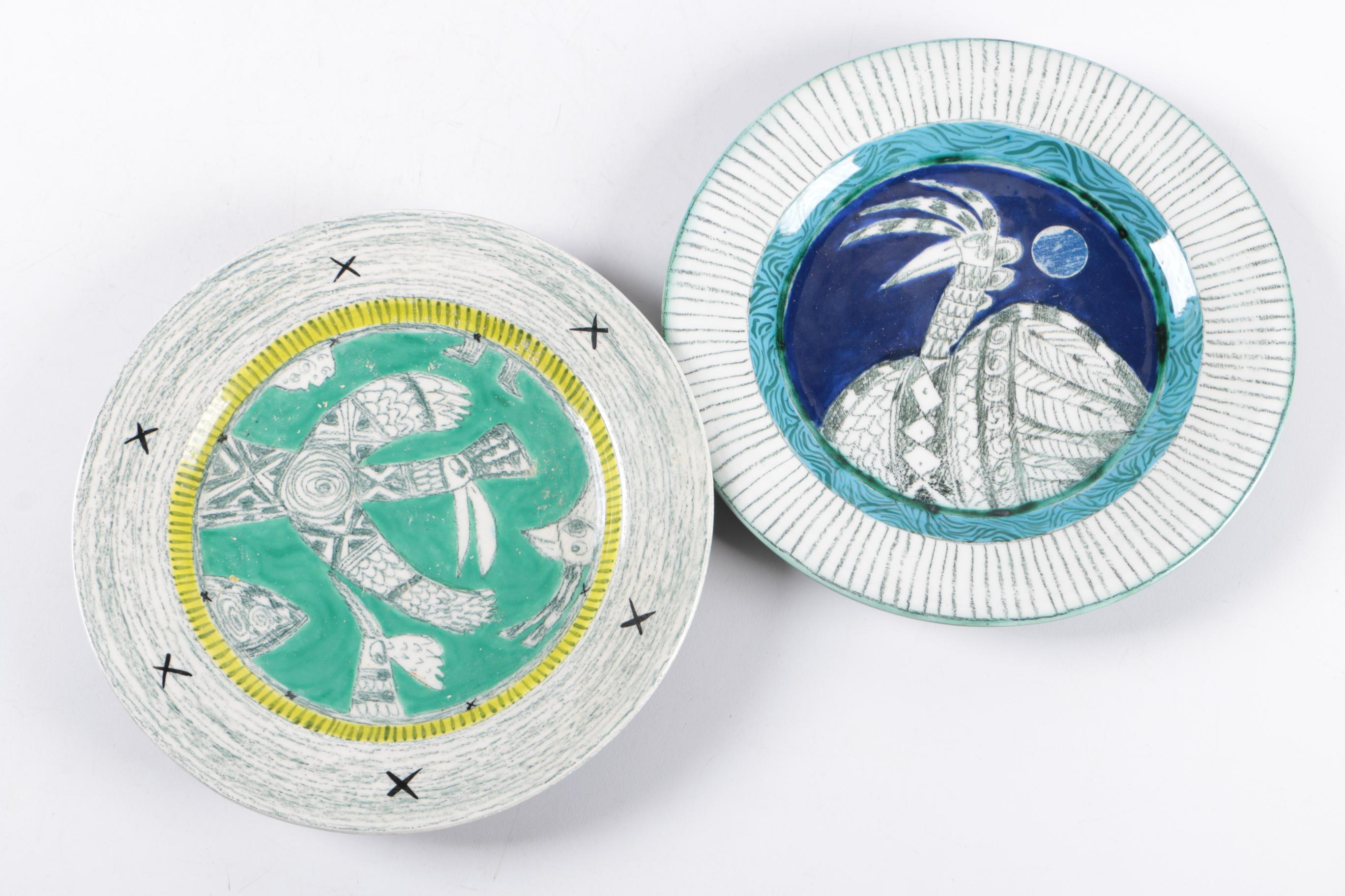 Linda Hojem Ceramic Art Plates