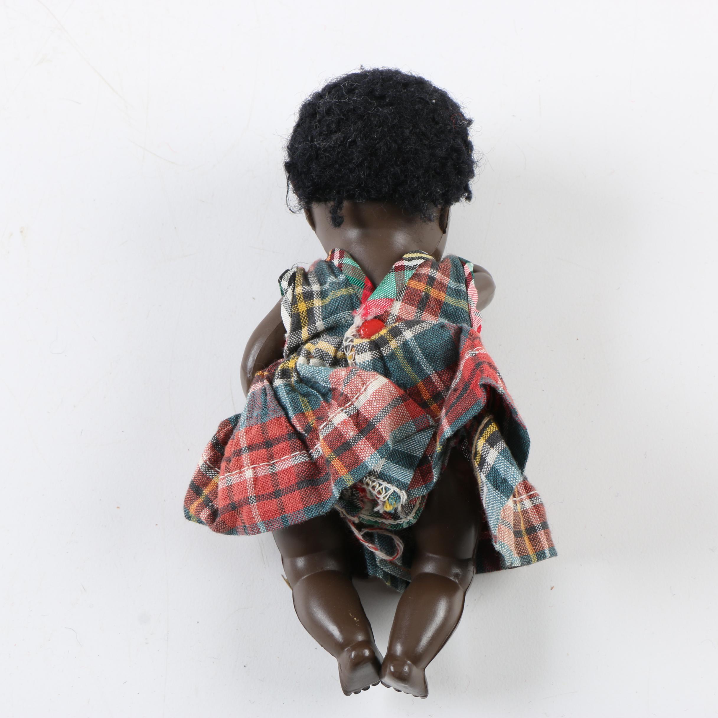 Vintage Miniature Celluloid and Cloth Souvenir Dolls