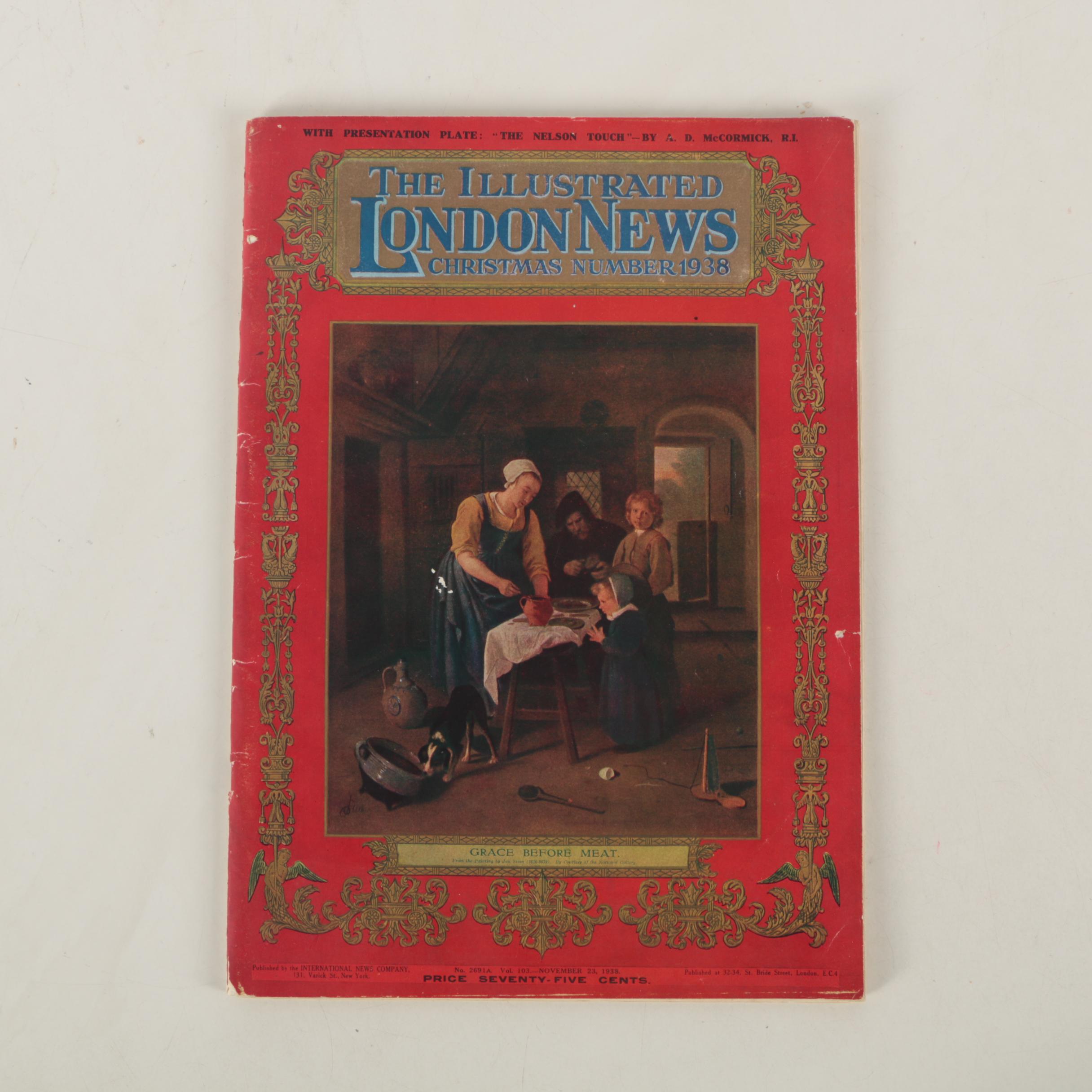 1938 "The Illustrated London News" Christmas Issue Magazine