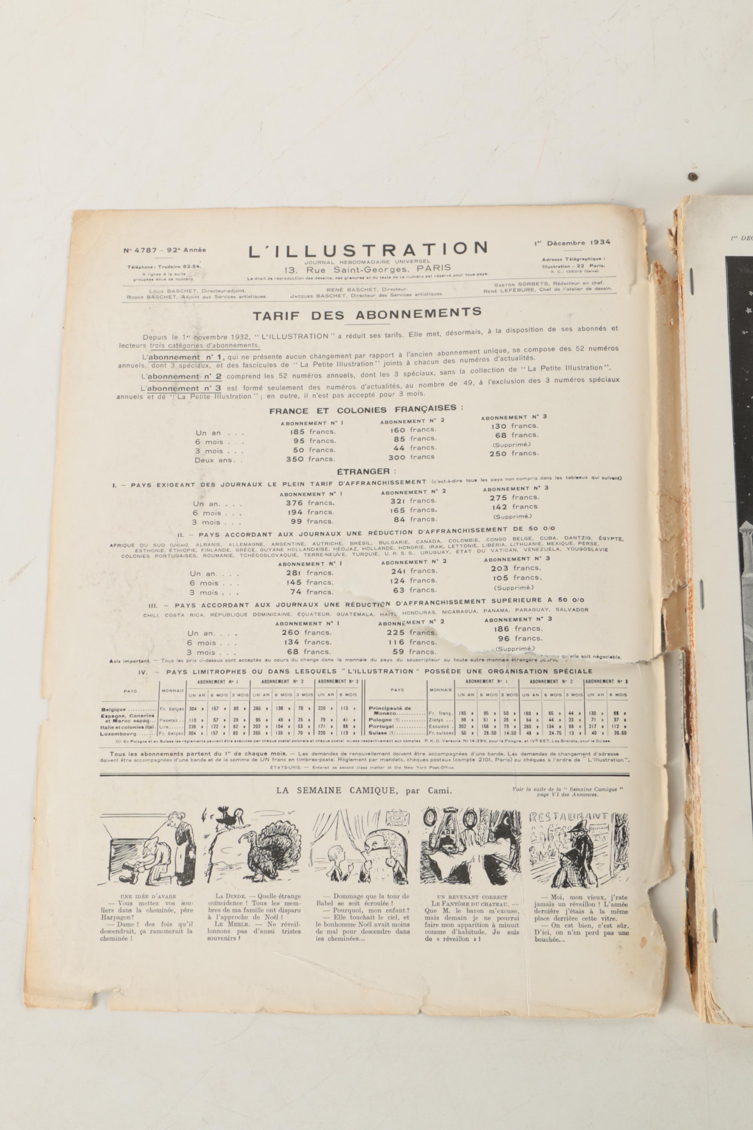 Noël 1933 "L'Illustration" French Magazine