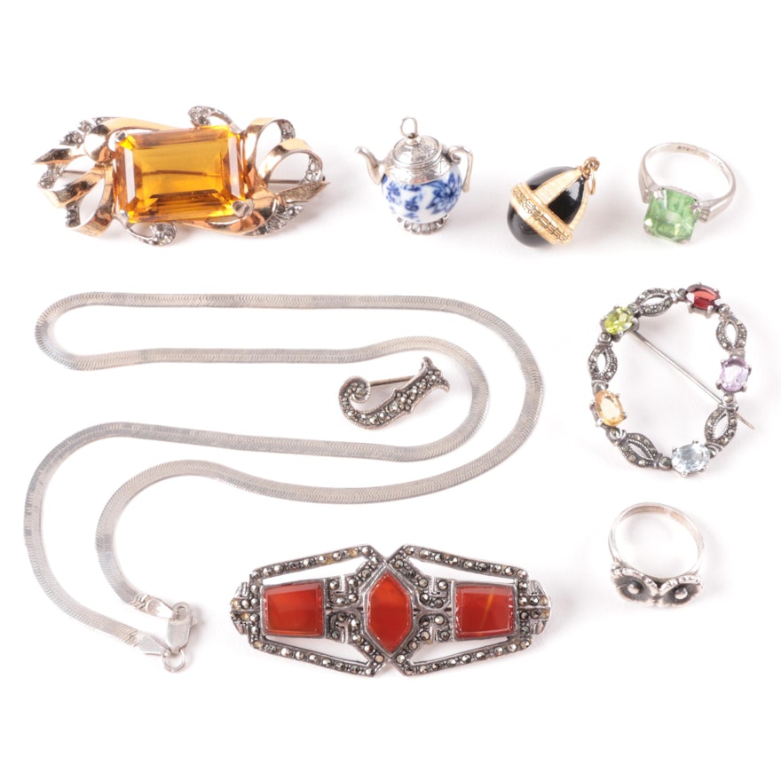 Collection of Sterling Silver and Gemstone Jewelry