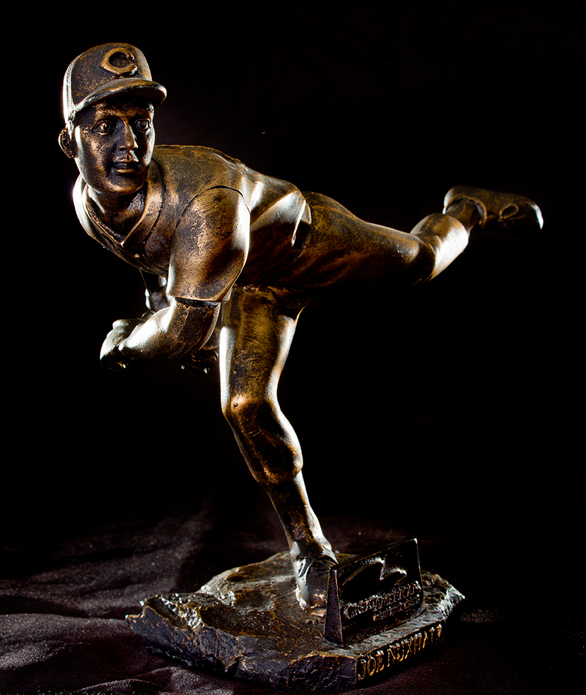 Reds Bobbleheads, Joe Nuxhall Figurine and 1965 Rookie Stars Topps Baseball Card