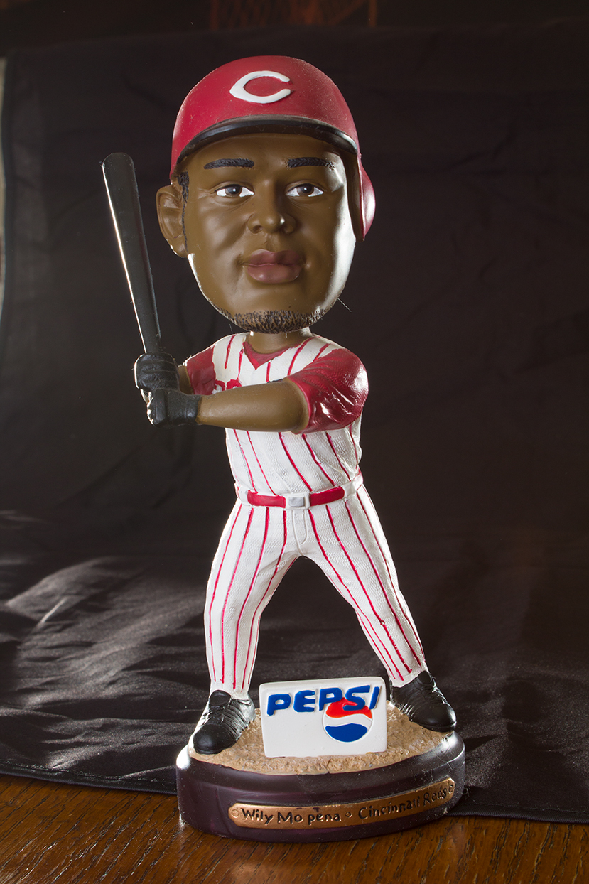 Reds Bobbleheads, Joe Nuxhall Figurine and 1965 Rookie Stars Topps Baseball Card