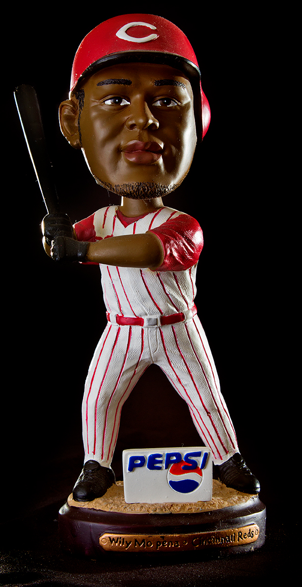 Reds Bobbleheads, Joe Nuxhall Figurine and 1965 Rookie Stars Topps Baseball Card