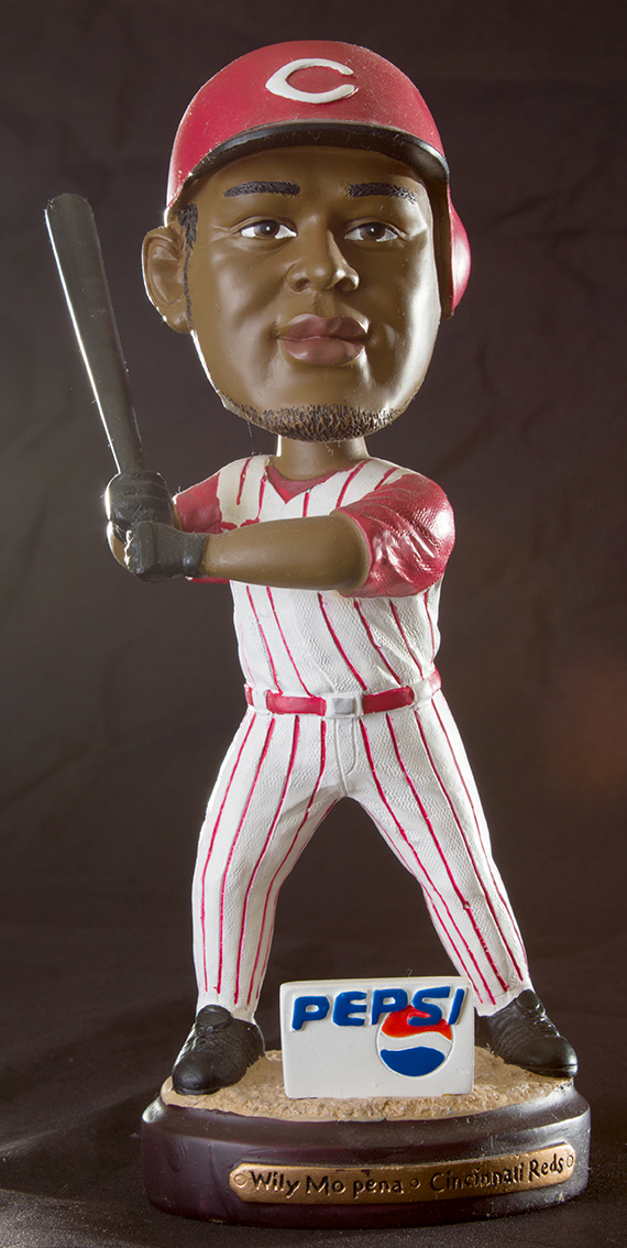 Reds Bobbleheads, Joe Nuxhall Figurine and 1965 Rookie Stars Topps Baseball Card