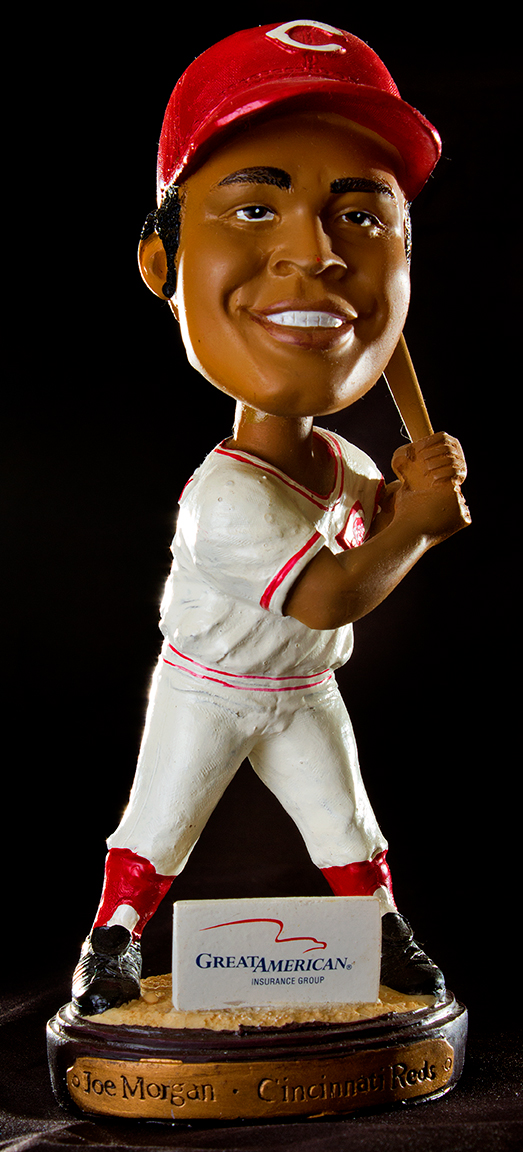 Reds Bobbleheads, Joe Nuxhall Figurine and 1965 Rookie Stars Topps Baseball Card