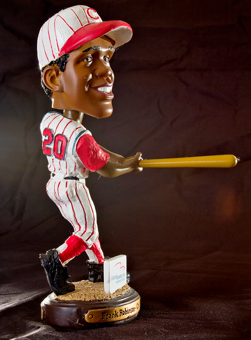 Reds Bobbleheads, Joe Nuxhall Figurine and 1965 Rookie Stars Topps Baseball Card