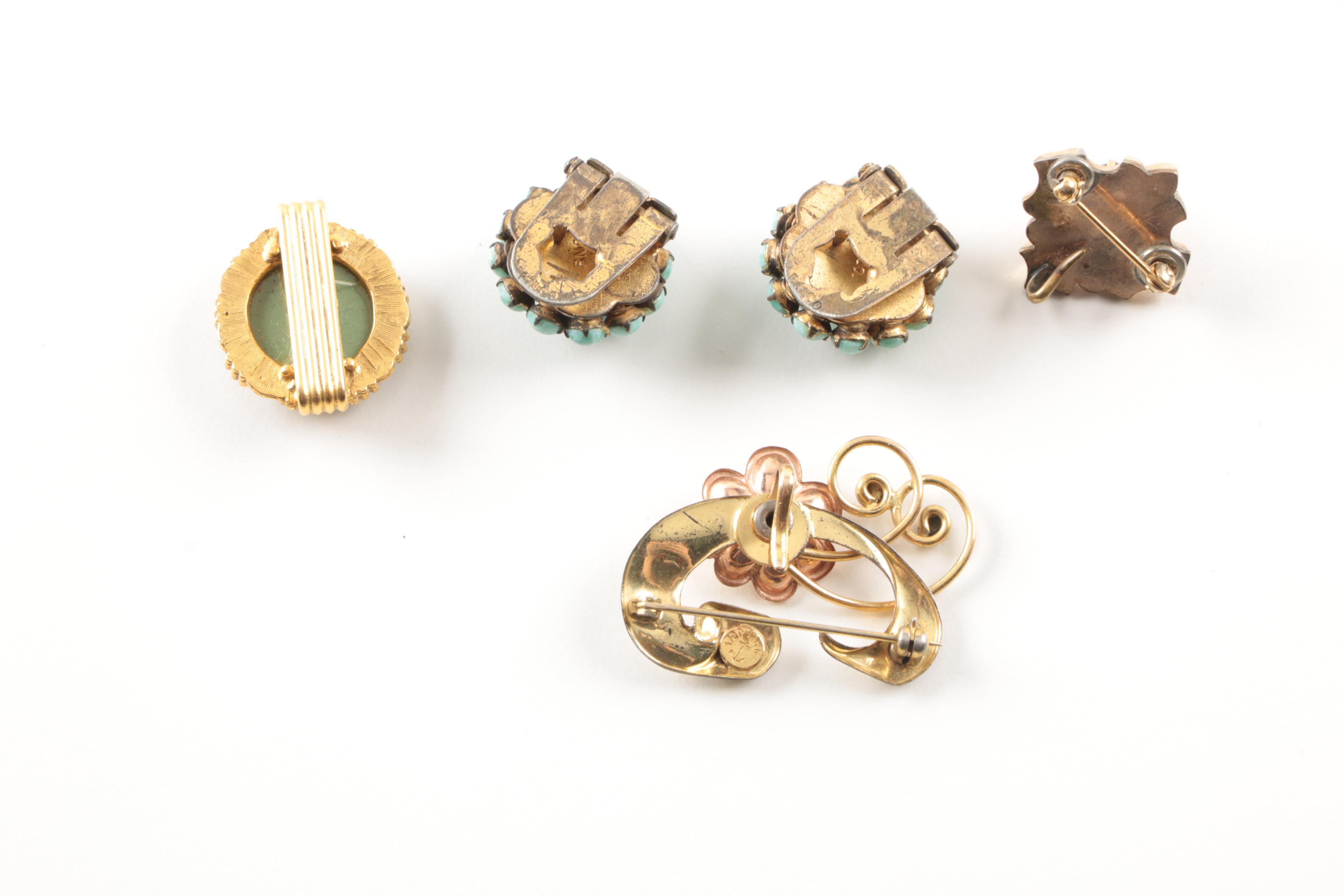 Assortment of Costume Jewelry Including a Skaggen and Kirks Folly