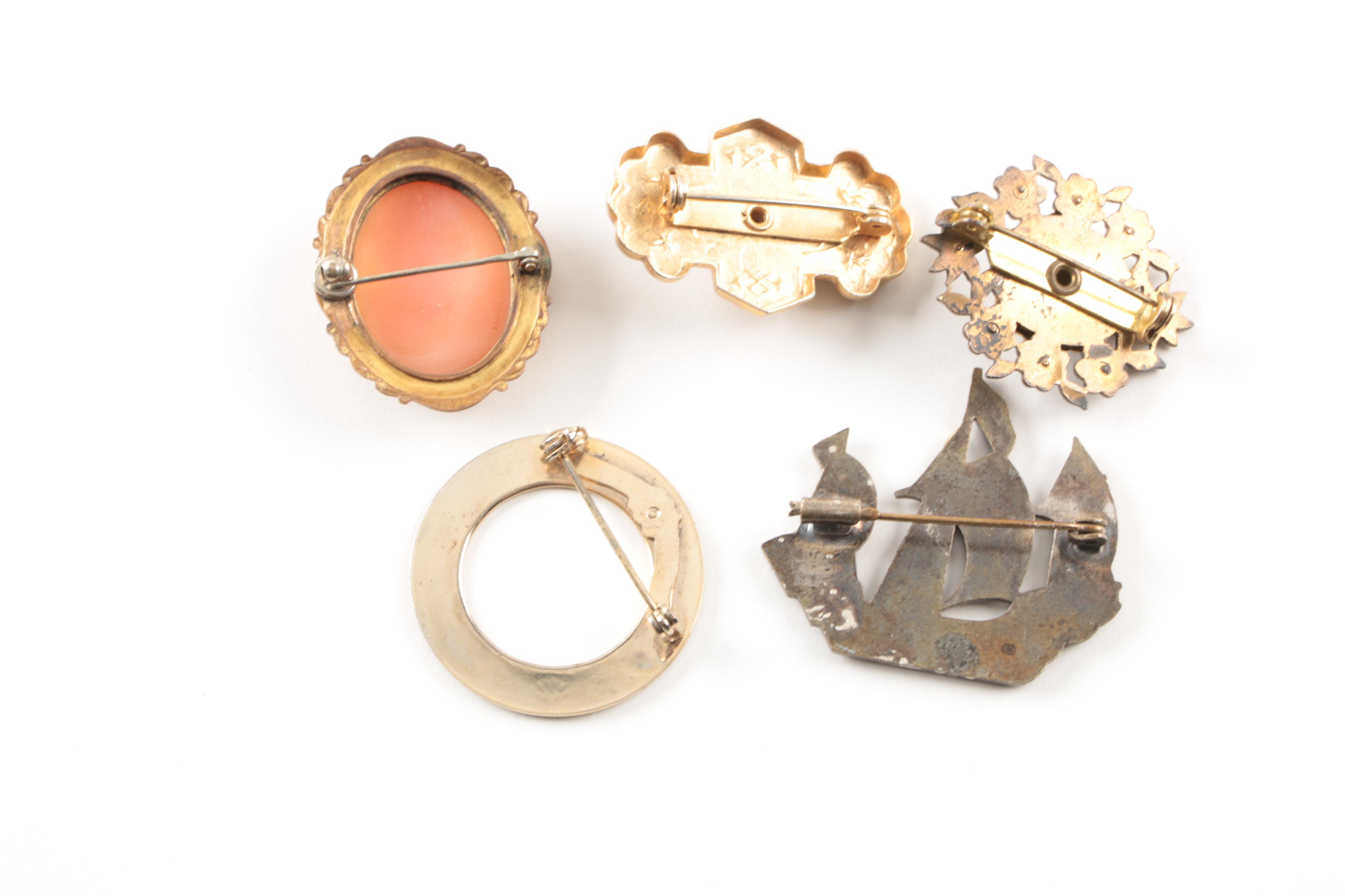 Assortment of Costume Jewelry Including a Skaggen and Kirks Folly