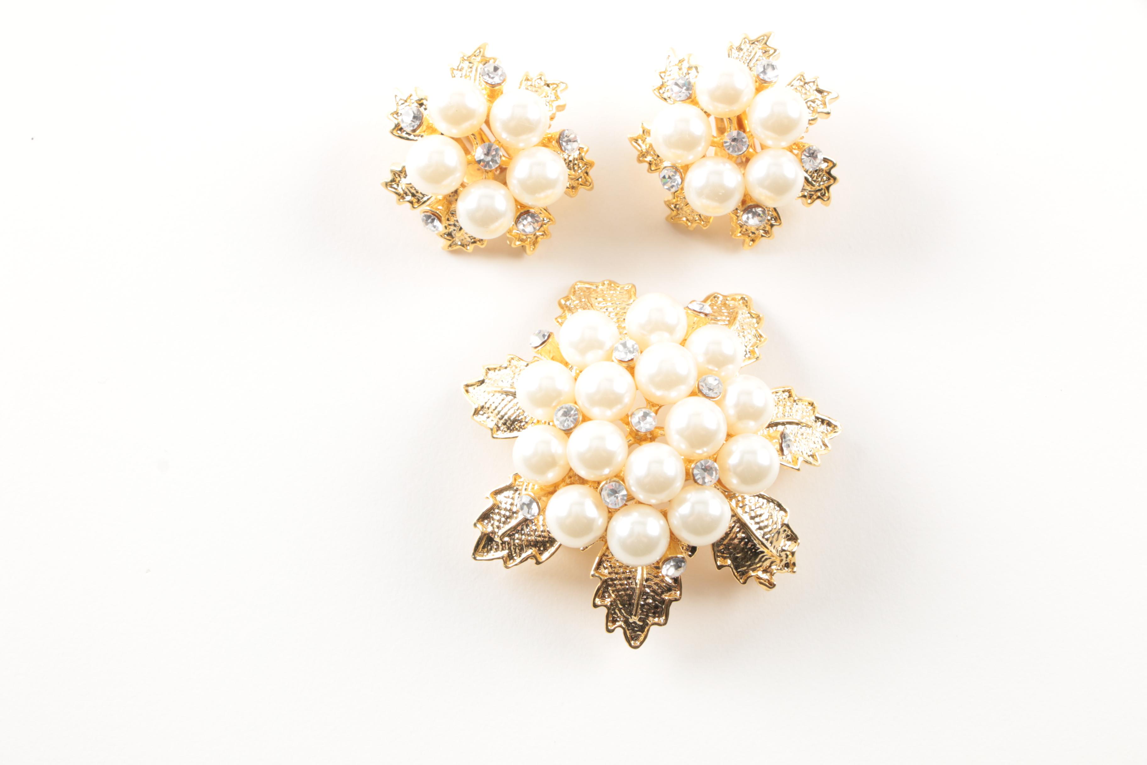 Assortment of Costume Jewelry Including a Skaggen and Kirks Folly