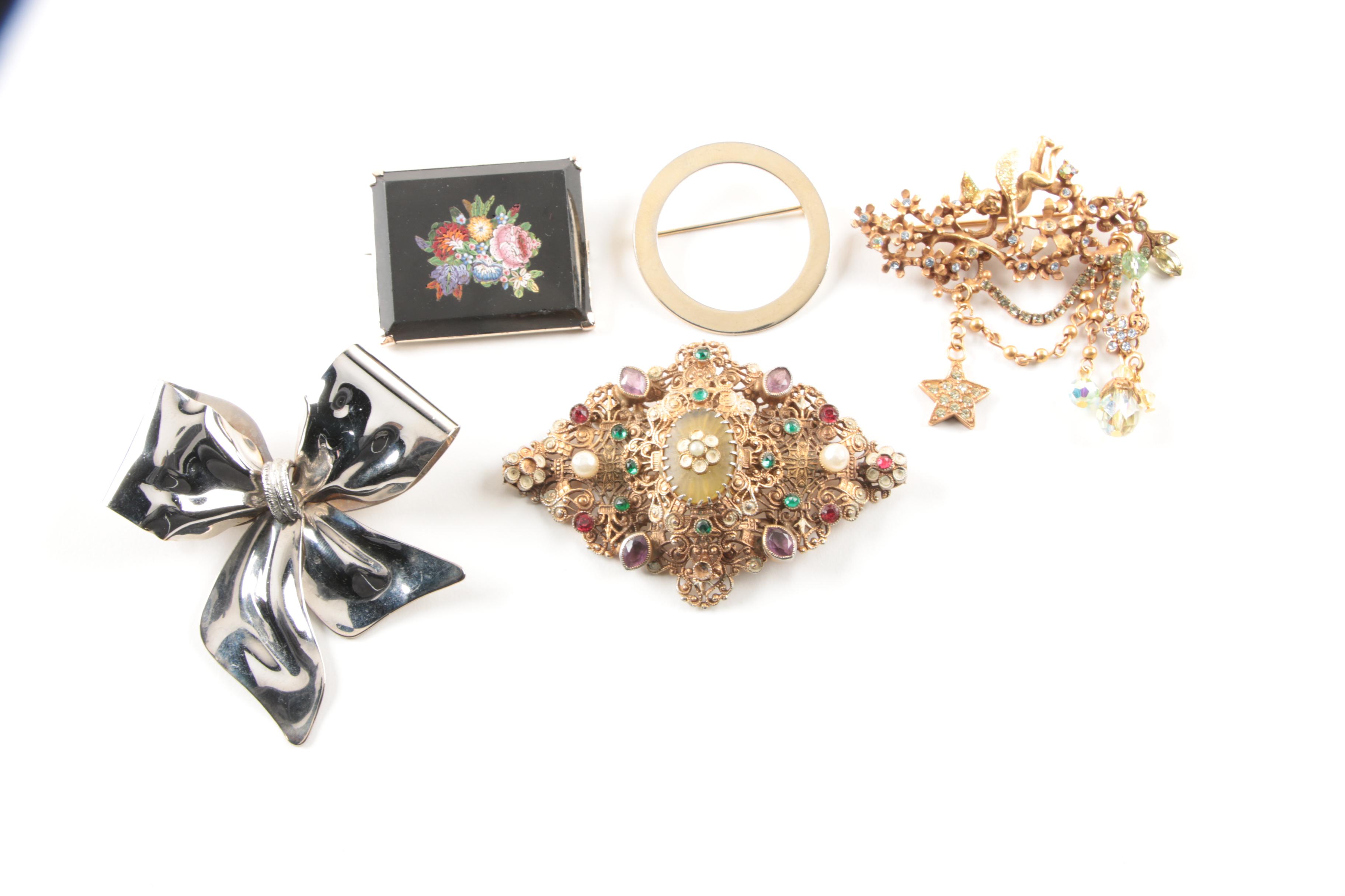 Assortment of Costume Jewelry Including a Skaggen and Kirks Folly
