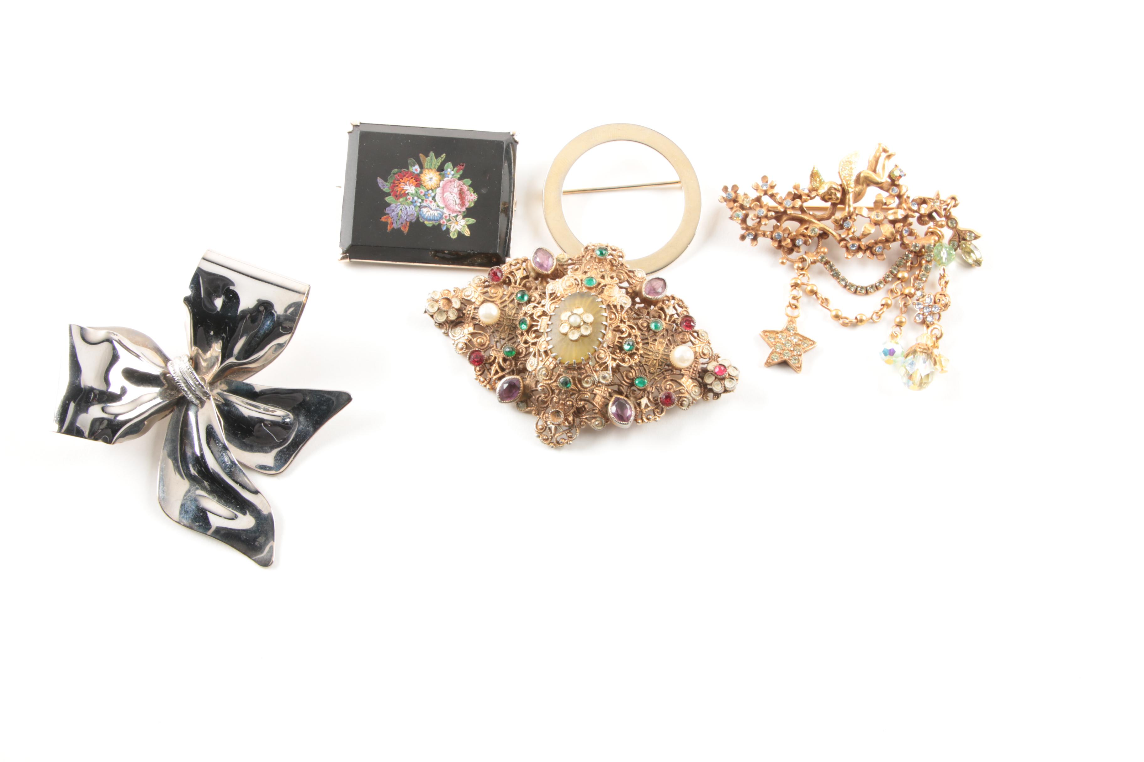 Assortment of Costume Jewelry Including a Skaggen and Kirks Folly