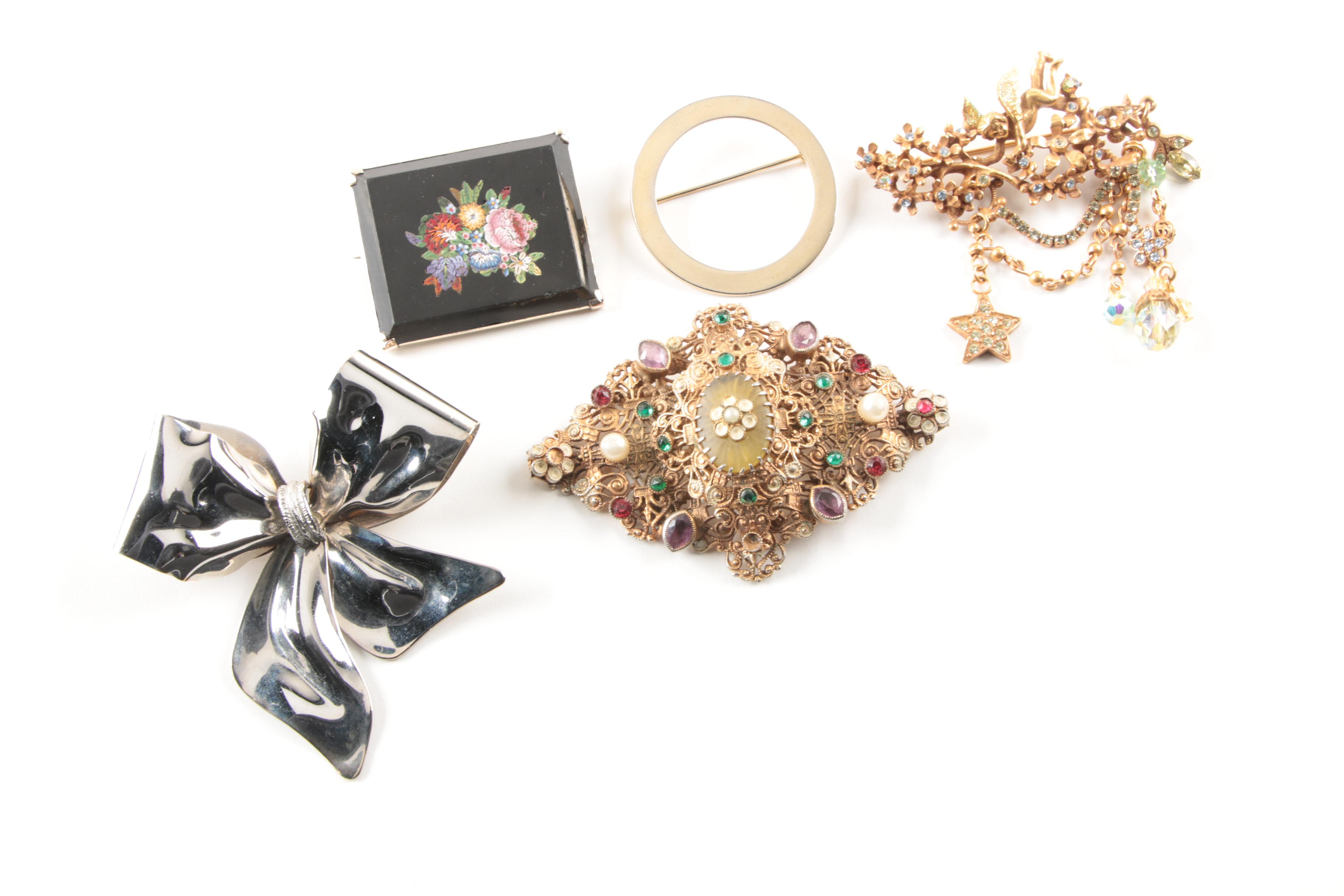 Assortment of Costume Jewelry Including a Skaggen and Kirks Folly