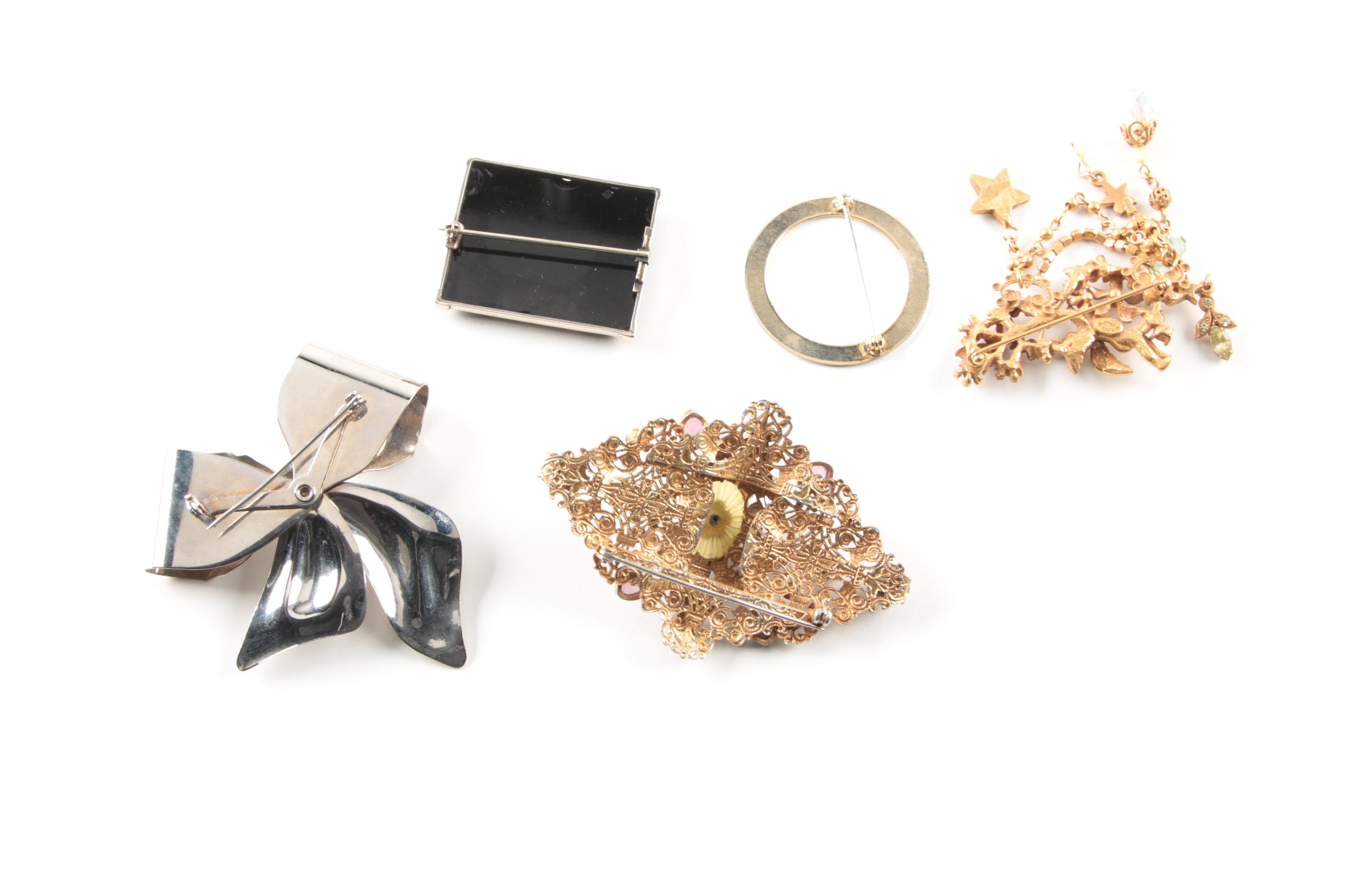 Assortment of Costume Jewelry Including a Skaggen and Kirks Folly
