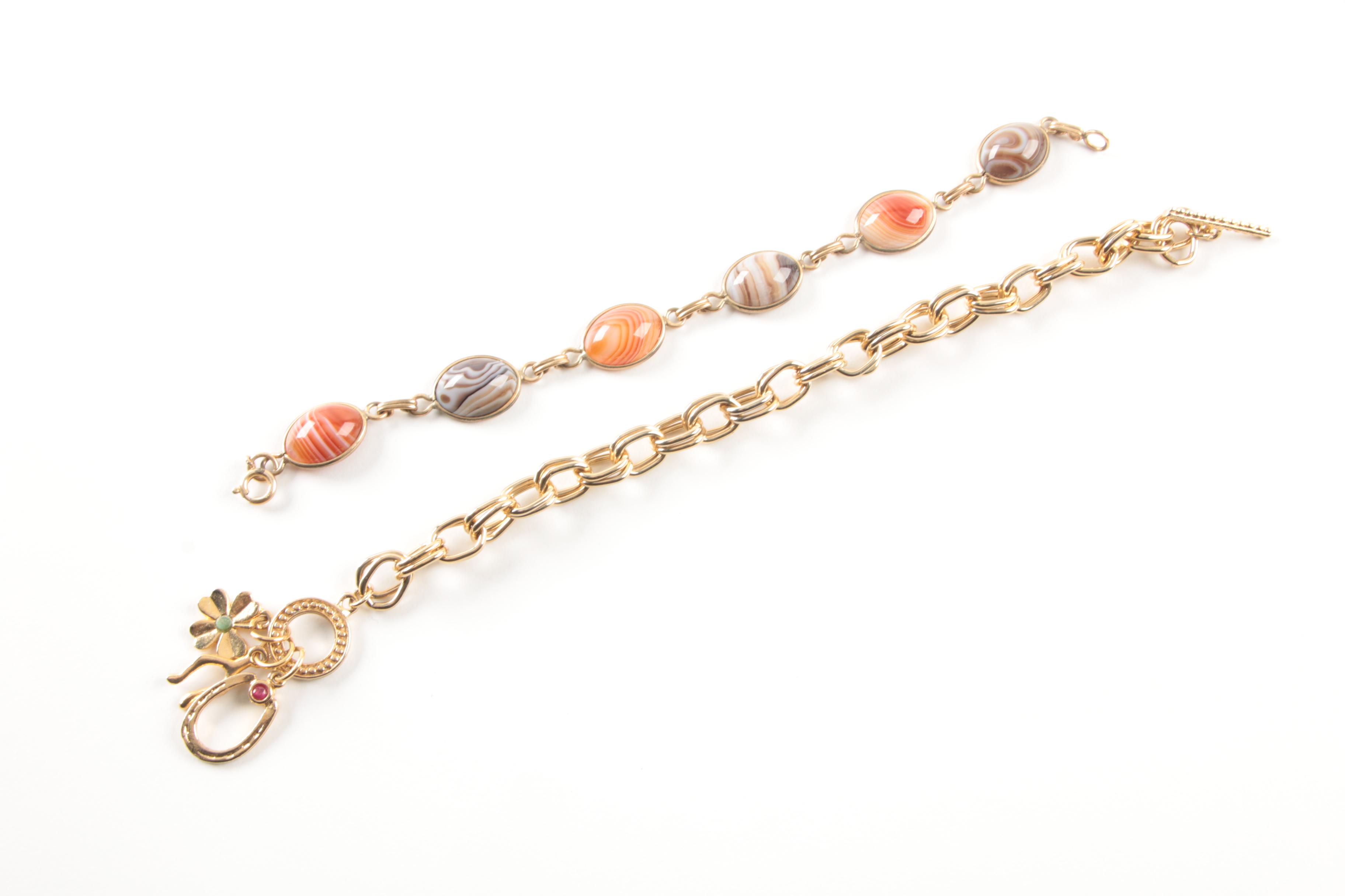 Assortment of Costume Jewelry Including a Skaggen and Kirks Folly