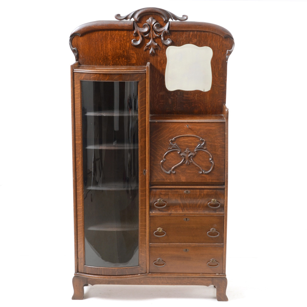 Antique Victorian Side-by-Side Secretary Cabinet
