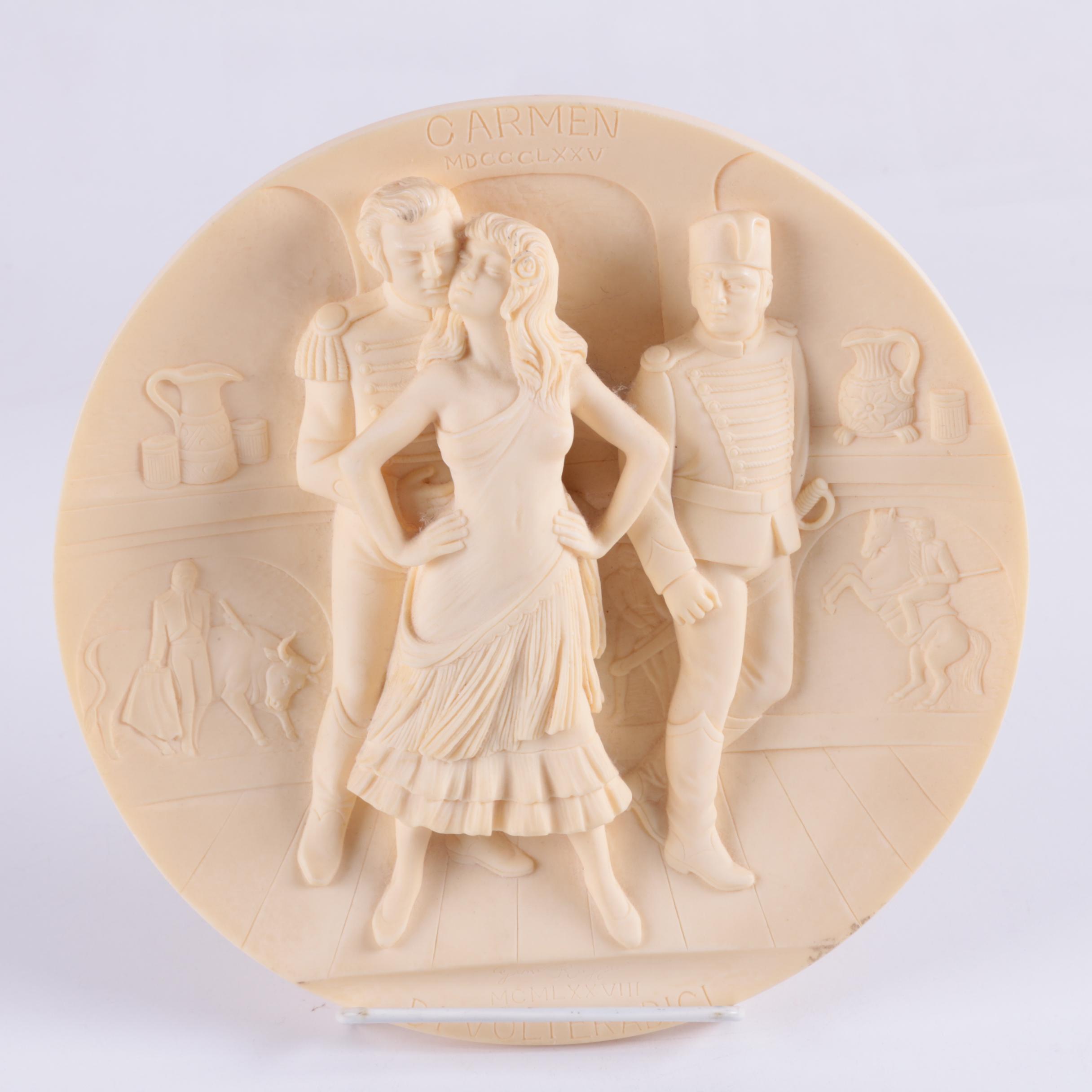 Italian "Carmen" Alabaster Plate
